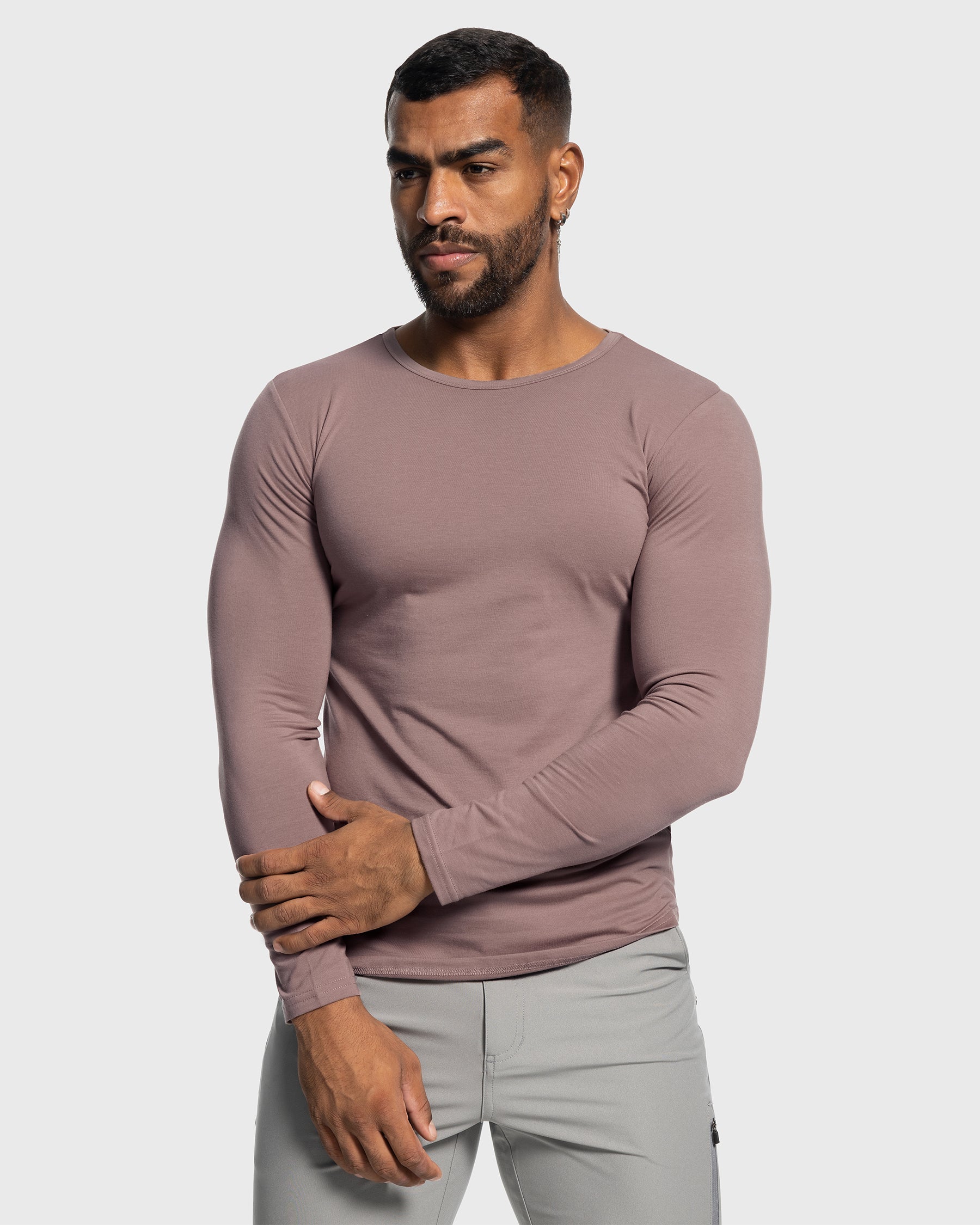 All Day Elite Curve-Hem Tee Stretch Long Sleeve(Final Sale–No Return or Exchange)