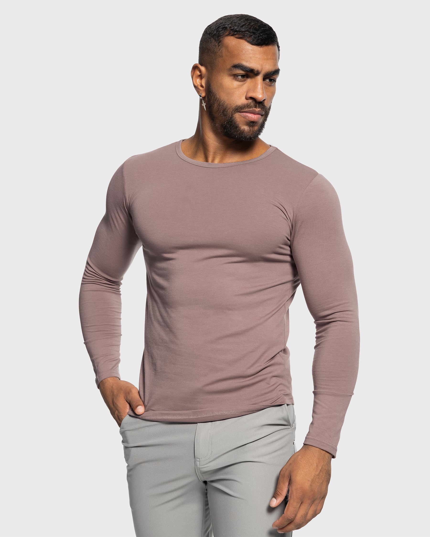 All Day Elite Curve-Hem Tee Stretch Long Sleeve(Final Sale–No Return or Exchange)