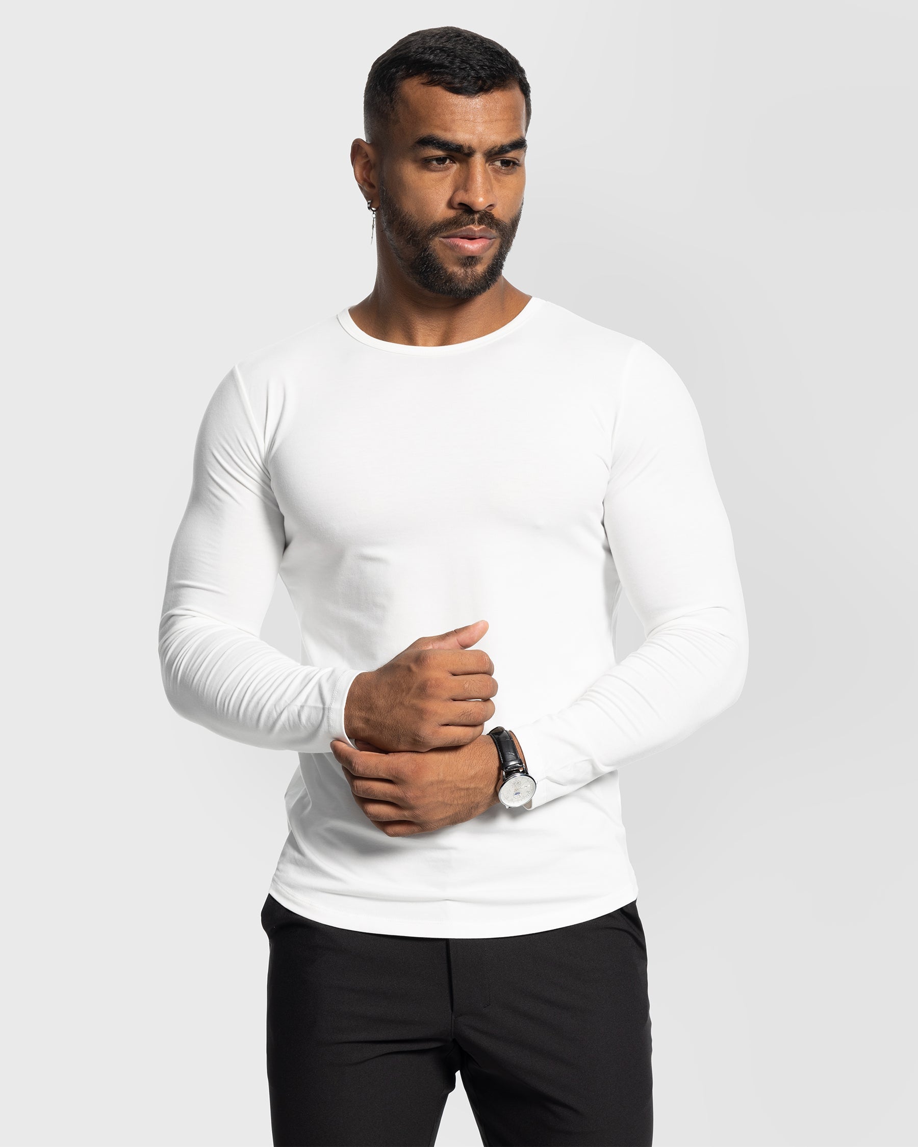 All Day Elite Curve-Hem Tee Stretch Long Sleeve(Final Sale–No Return or Exchange)