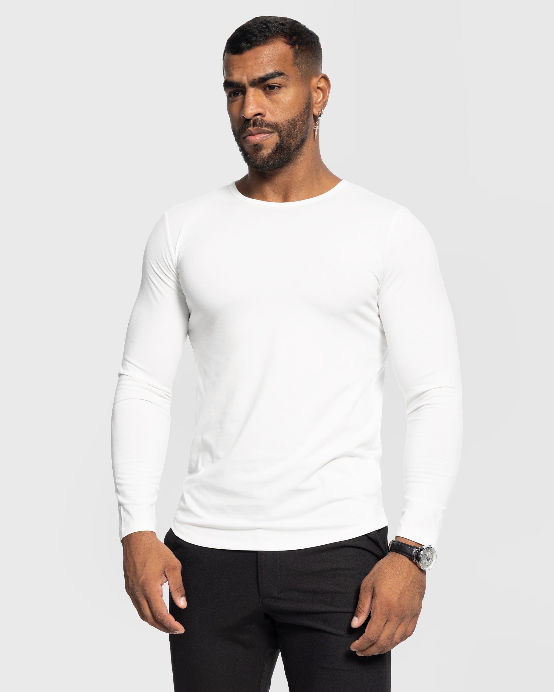 All Day Elite Curve-Hem Tee Stretch Long Sleeve(Final Sale–No Return or Exchange)
