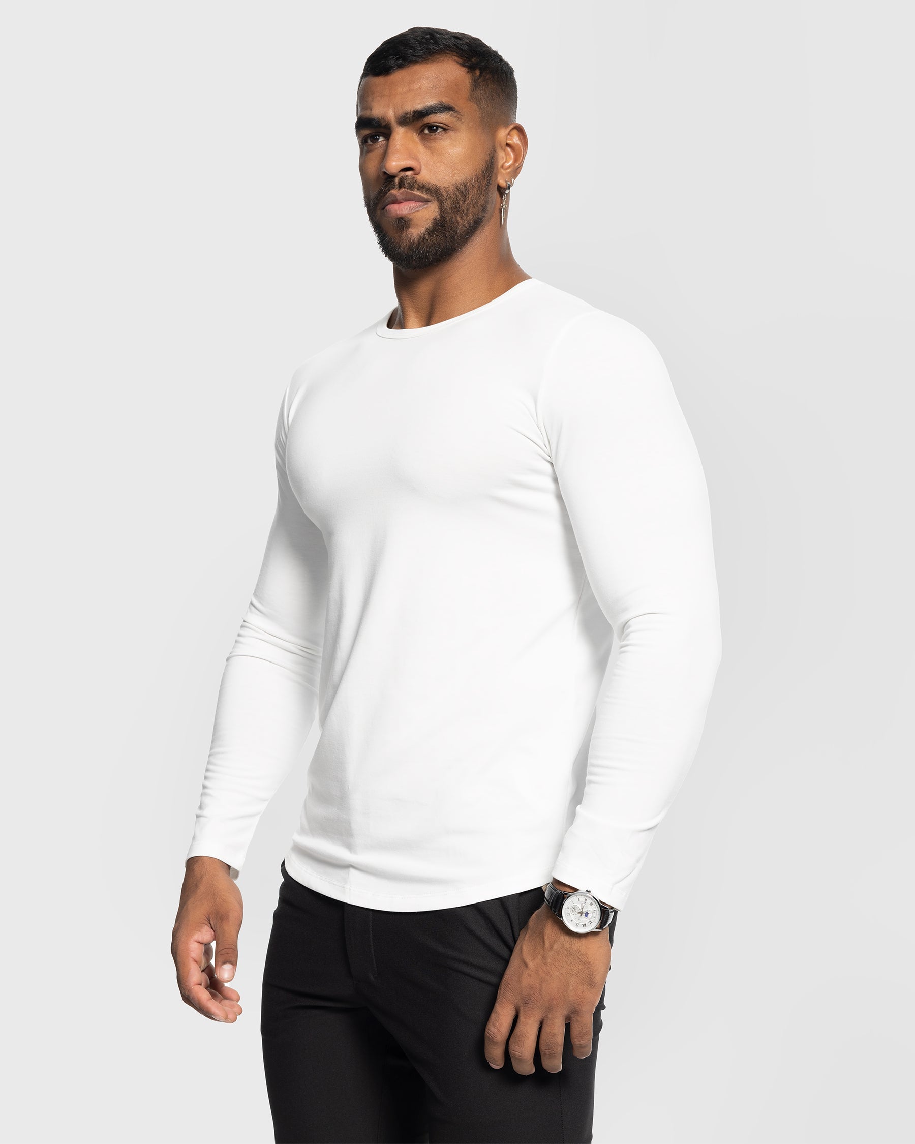 All Day Elite Curve-Hem Tee Stretch Long Sleeve(Final Sale–No Return or Exchange)