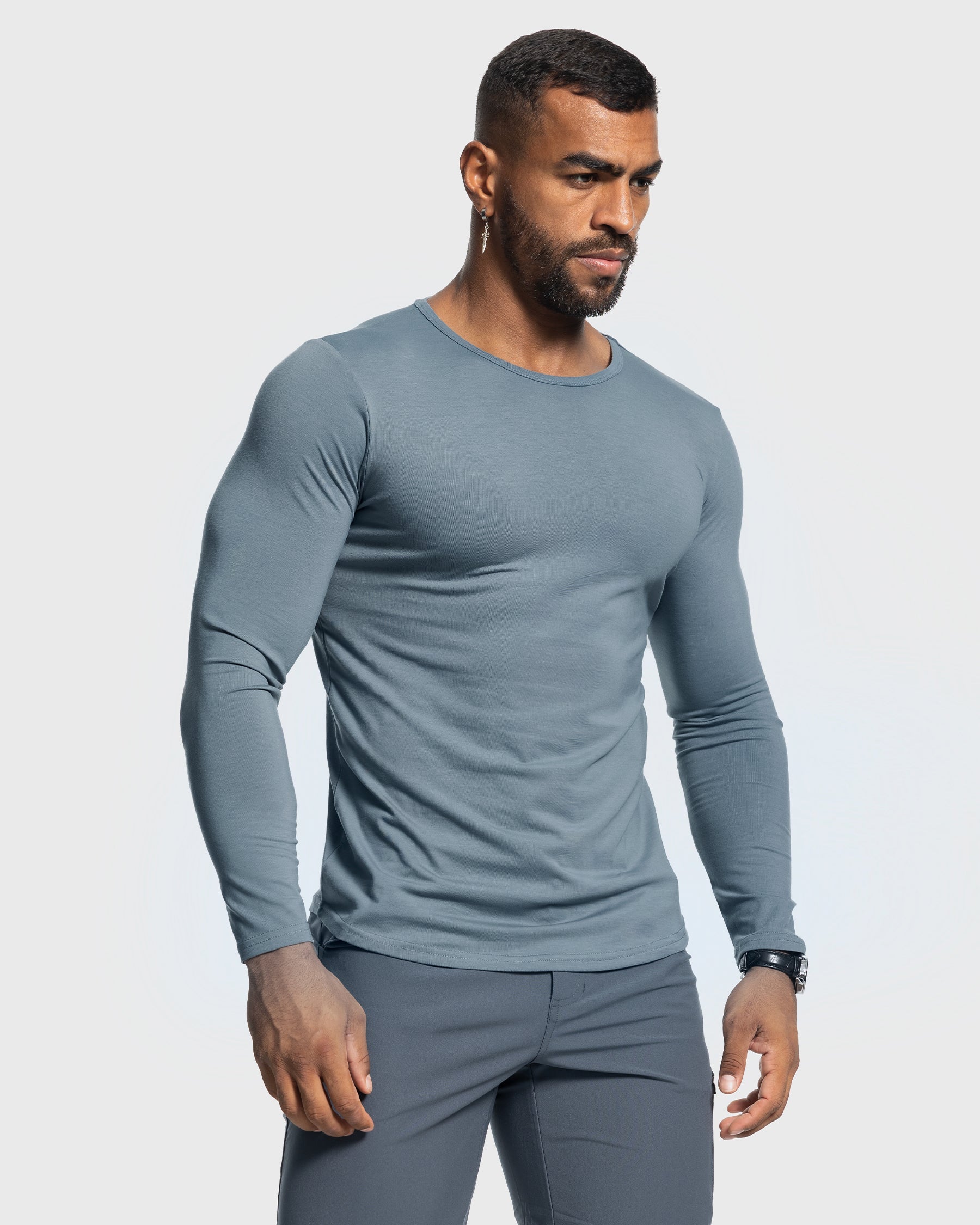 All Day Elite Curve-Hem Tee Stretch Long Sleeve(Final Sale–No Return or Exchange)