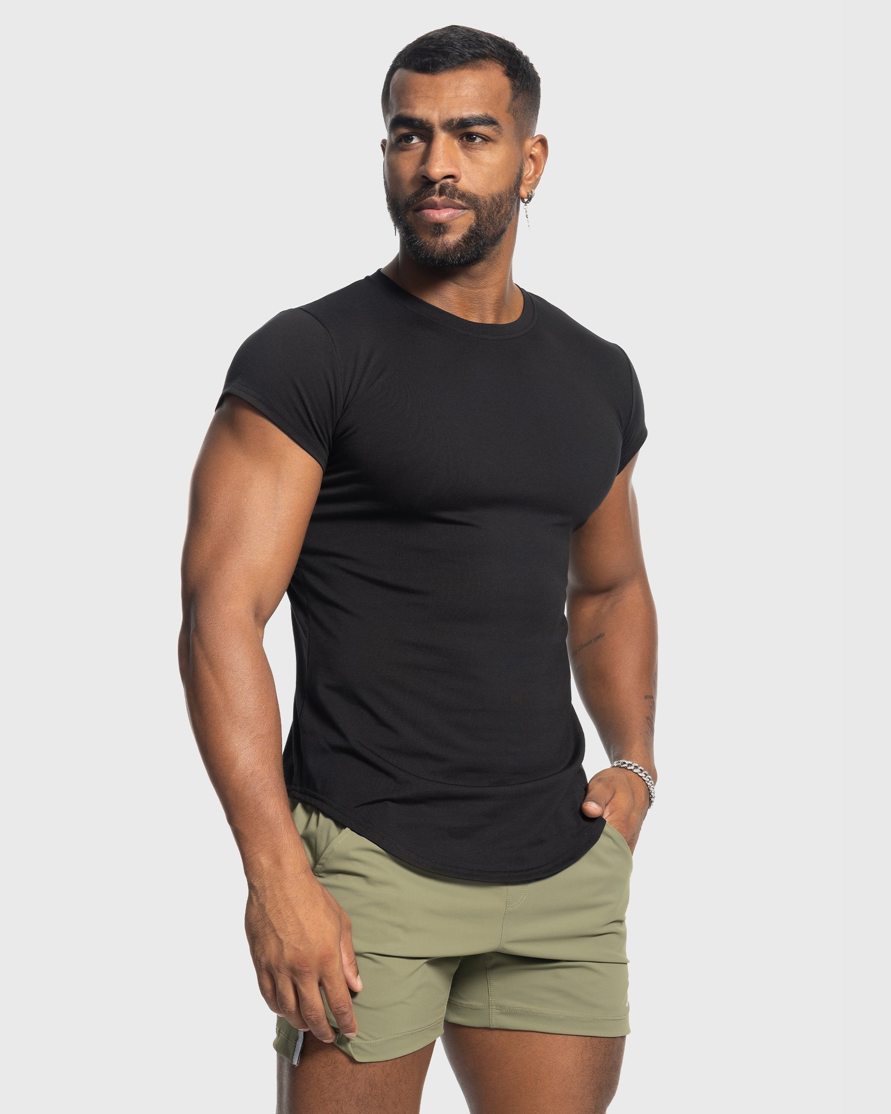 All Day Elite Cap Sleeve Muscle Fit T-Shirt(Final Sale–No Return or Exchange)