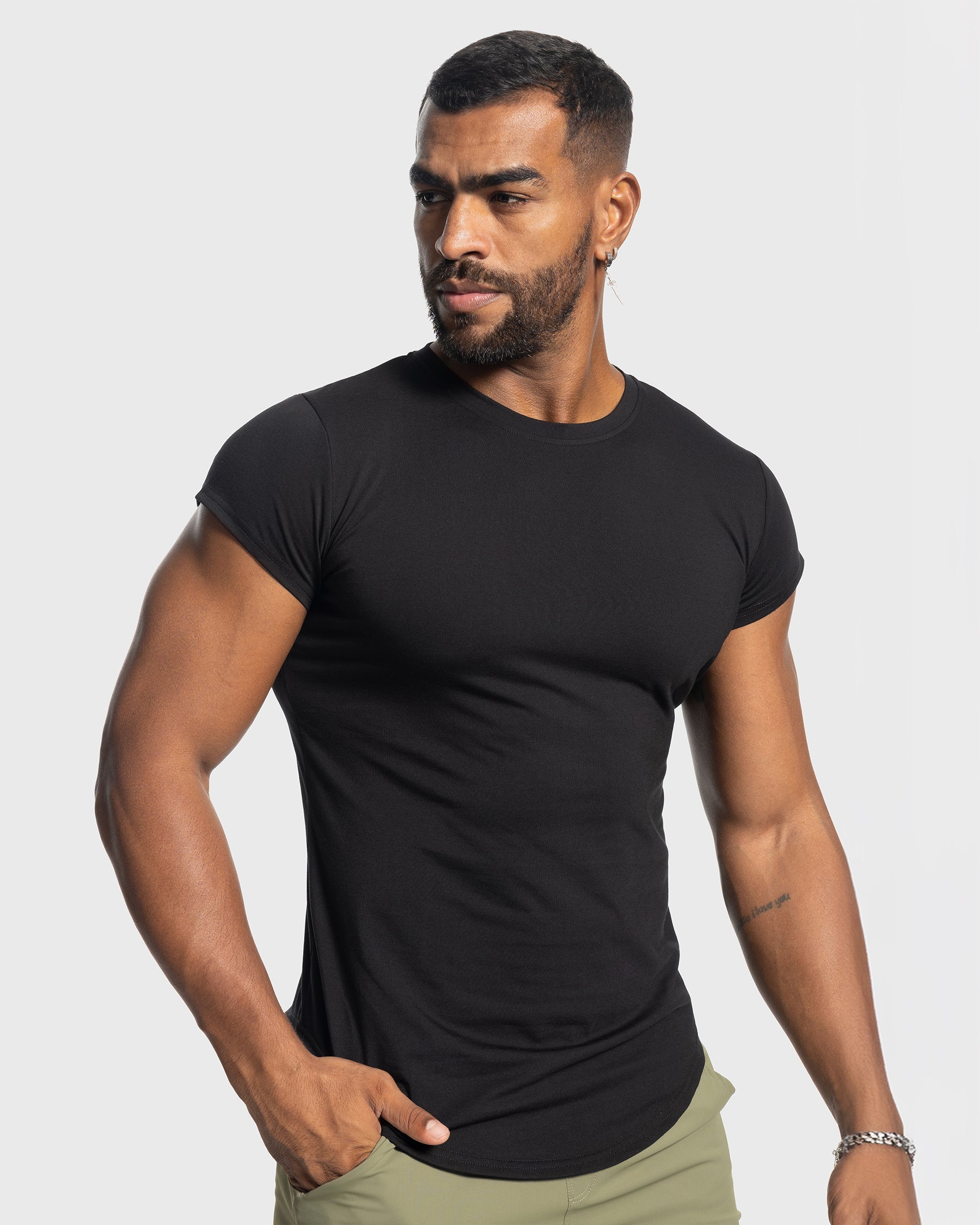 All Day Elite Cap Sleeve Muscle Fit T-Shirt(Final Sale–No Return or Exchange)