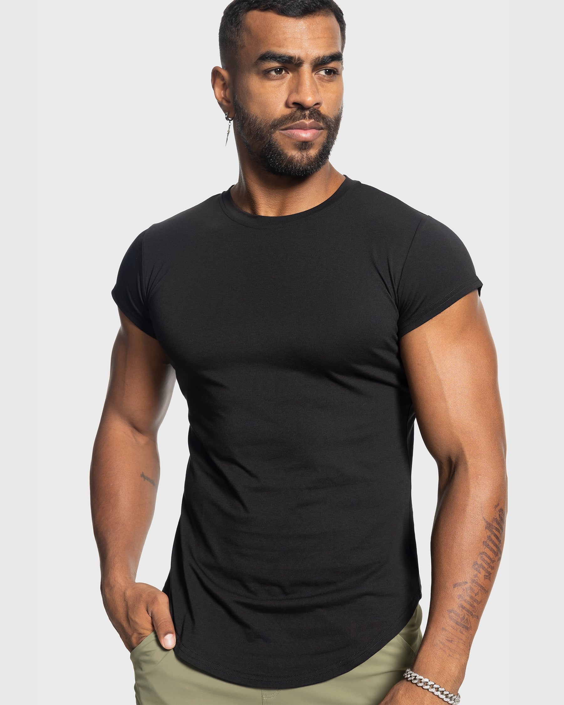All Day Elite Cap Sleeve Muscle Fit T-Shirt(Final Sale–No Return or Exchange)