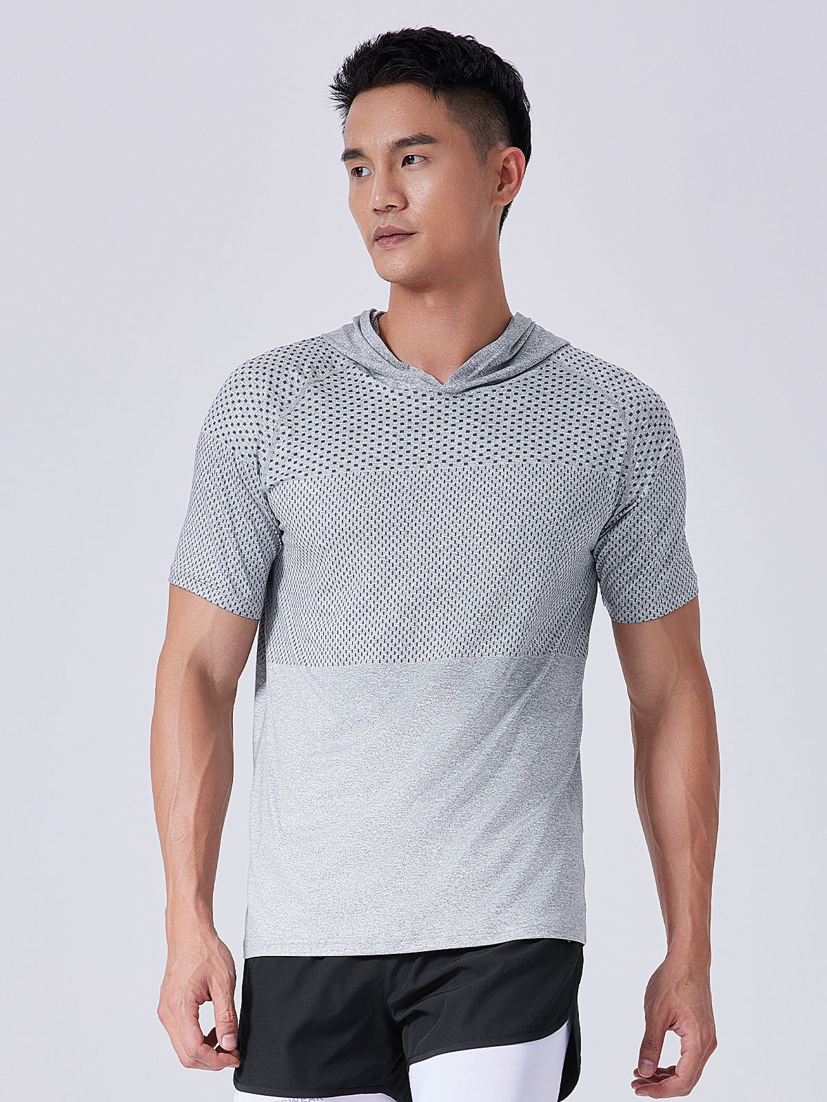 Men's Core Hooded Performance Shirt-Short Sleeve