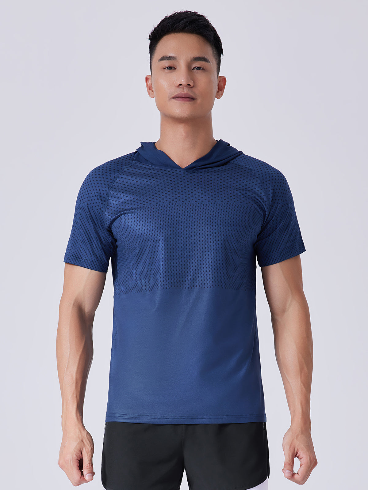 Men's Core Hooded Performance Shirt-Short Sleeve