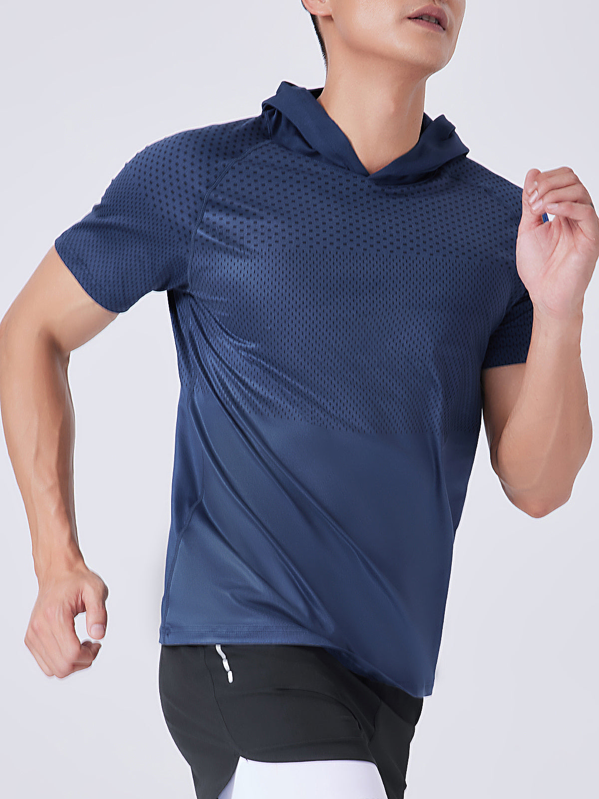 Men's Core Hooded Performance Shirt-Short Sleeve