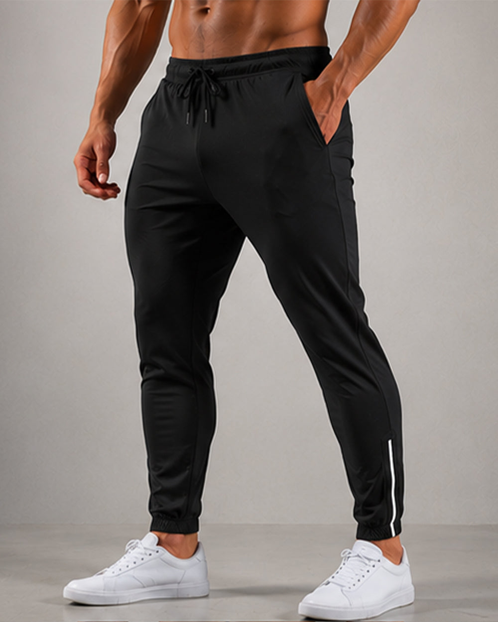 Men’s Lightweight Quick Dry Jogger Pants with Zipper Ankles