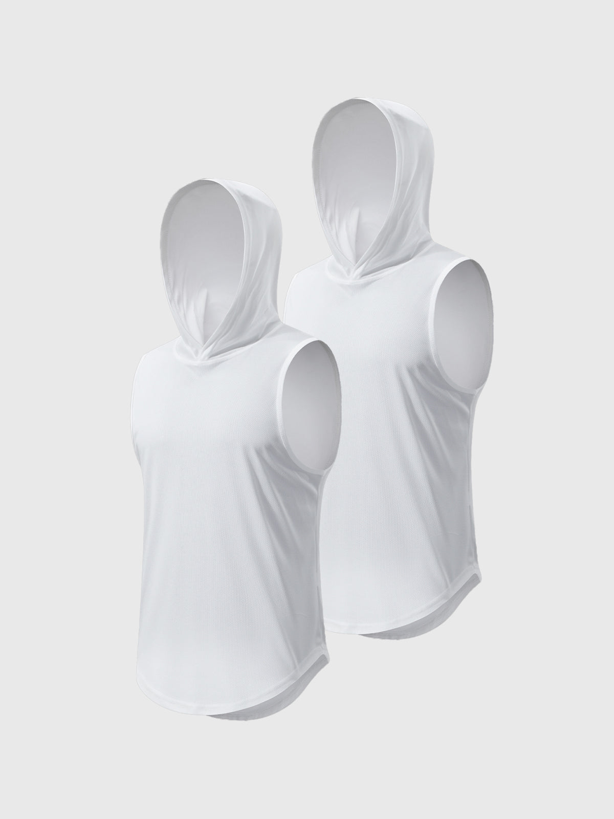 Workout Hooded Tank Curved Hem