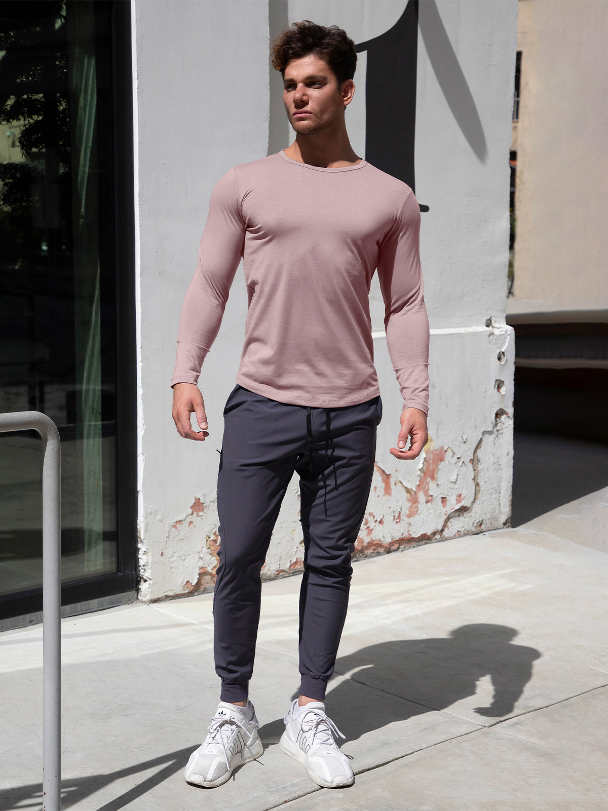 All Day Elite Curve-Hem Tee Stretch Long Sleeve(Final Sale–No Return or Exchange)