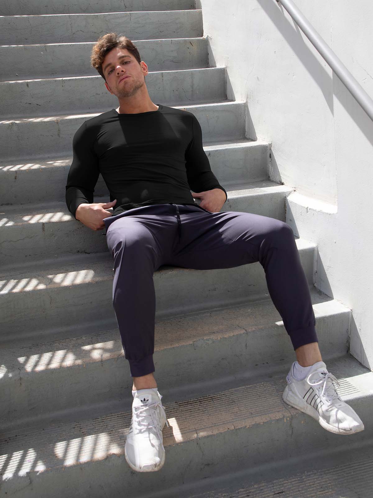 All Day Elite Curve-Hem Tee Stretch Long Sleeve(Final Sale–No Return or Exchange)