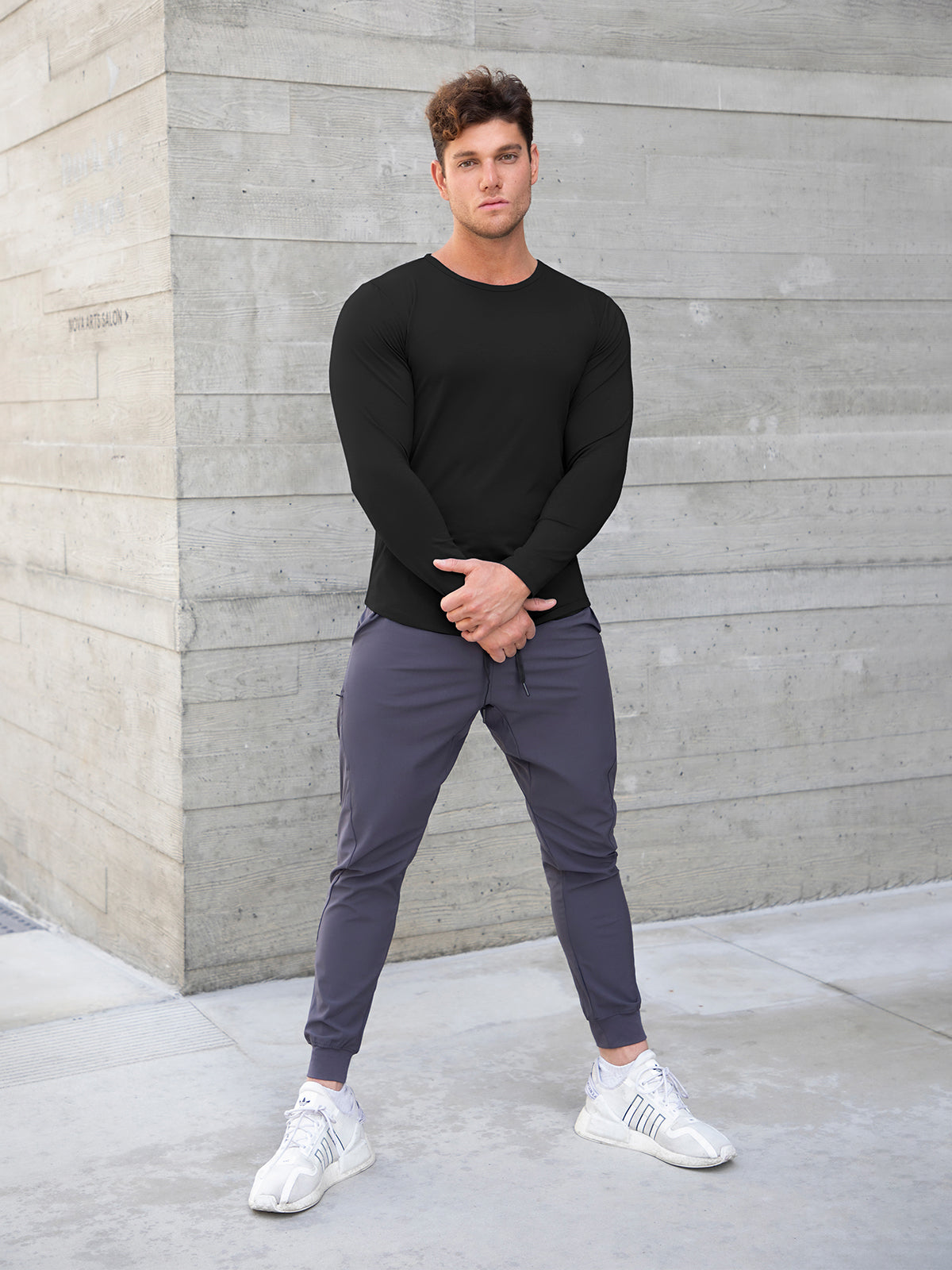 All Day Elite Curve-Hem Tee Stretch Long Sleeve(Final Sale–No Return or Exchange)