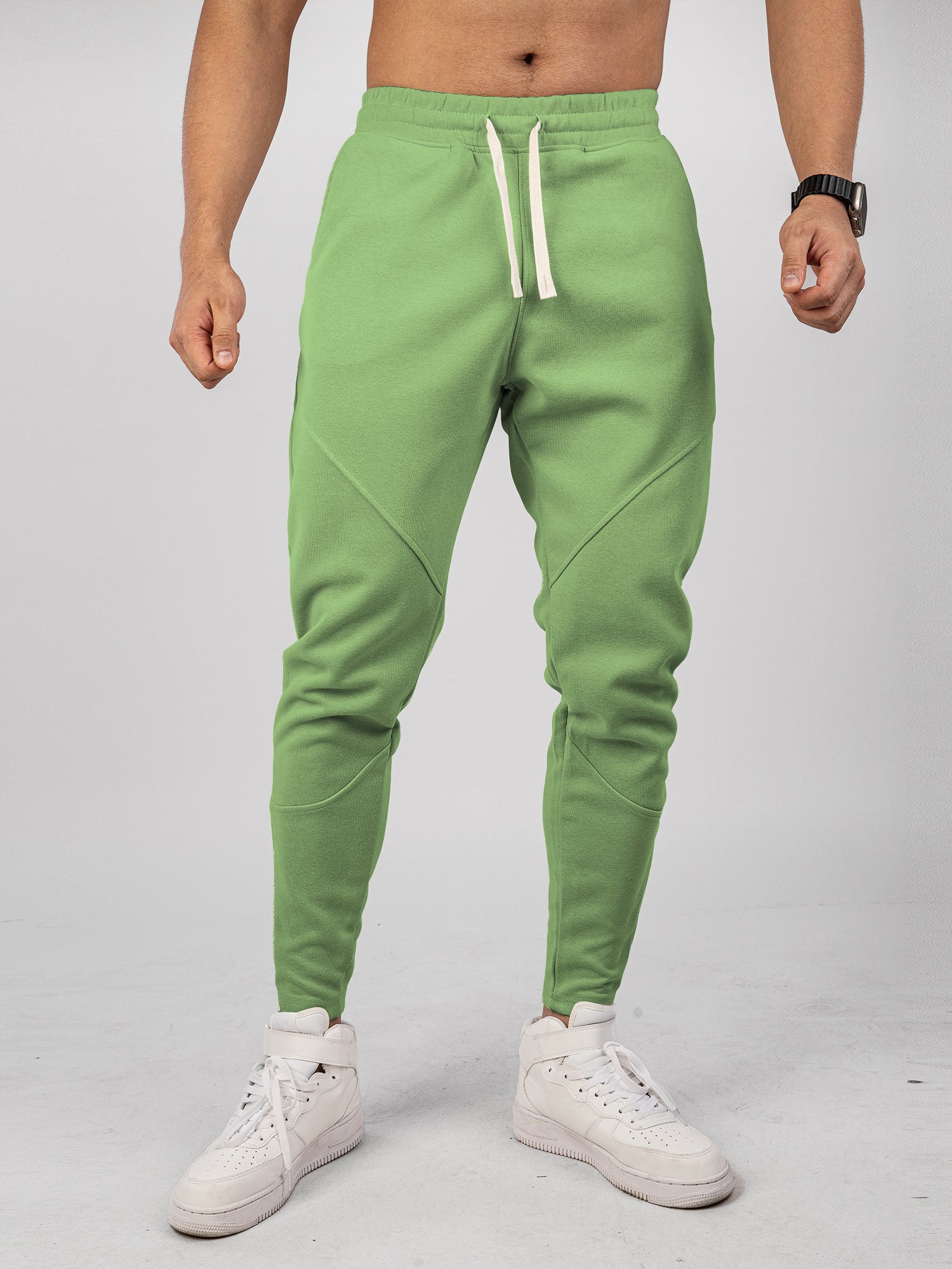 Men’s Warm Spliced Training Joggers with Zipper Hems