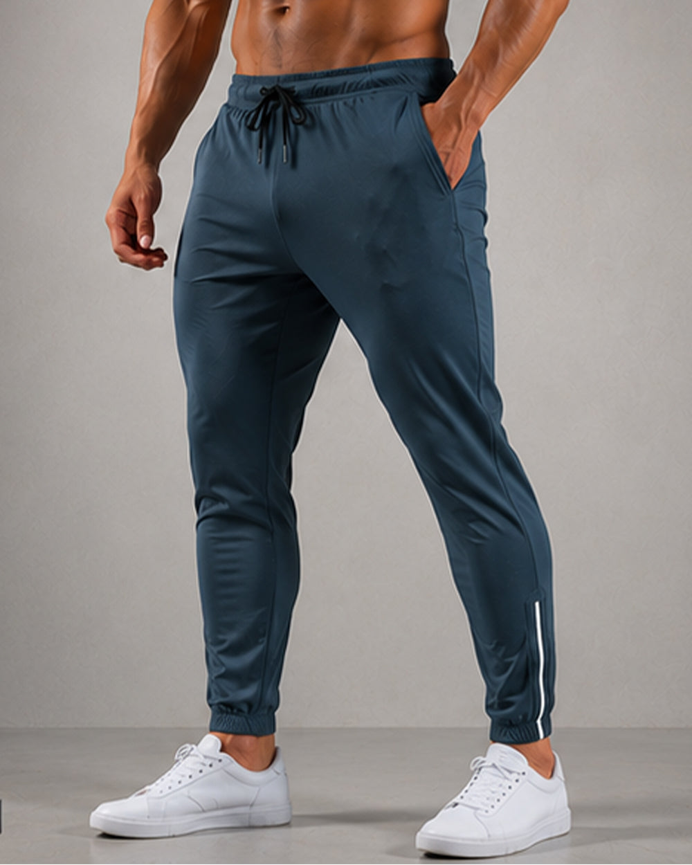Men’s Lightweight Quick Dry Jogger Pants with Zipper Ankles
