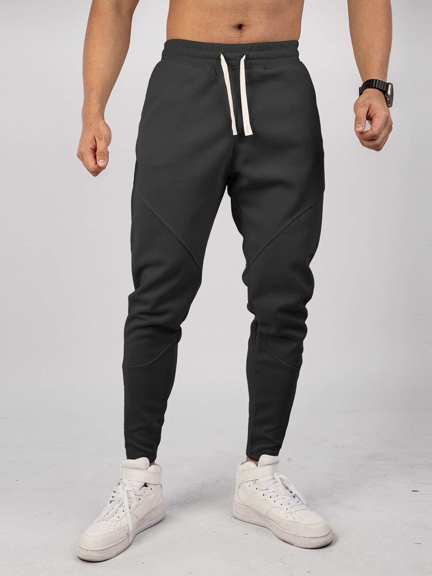 Men’s Warm Spliced Training Joggers with Zipper Hems