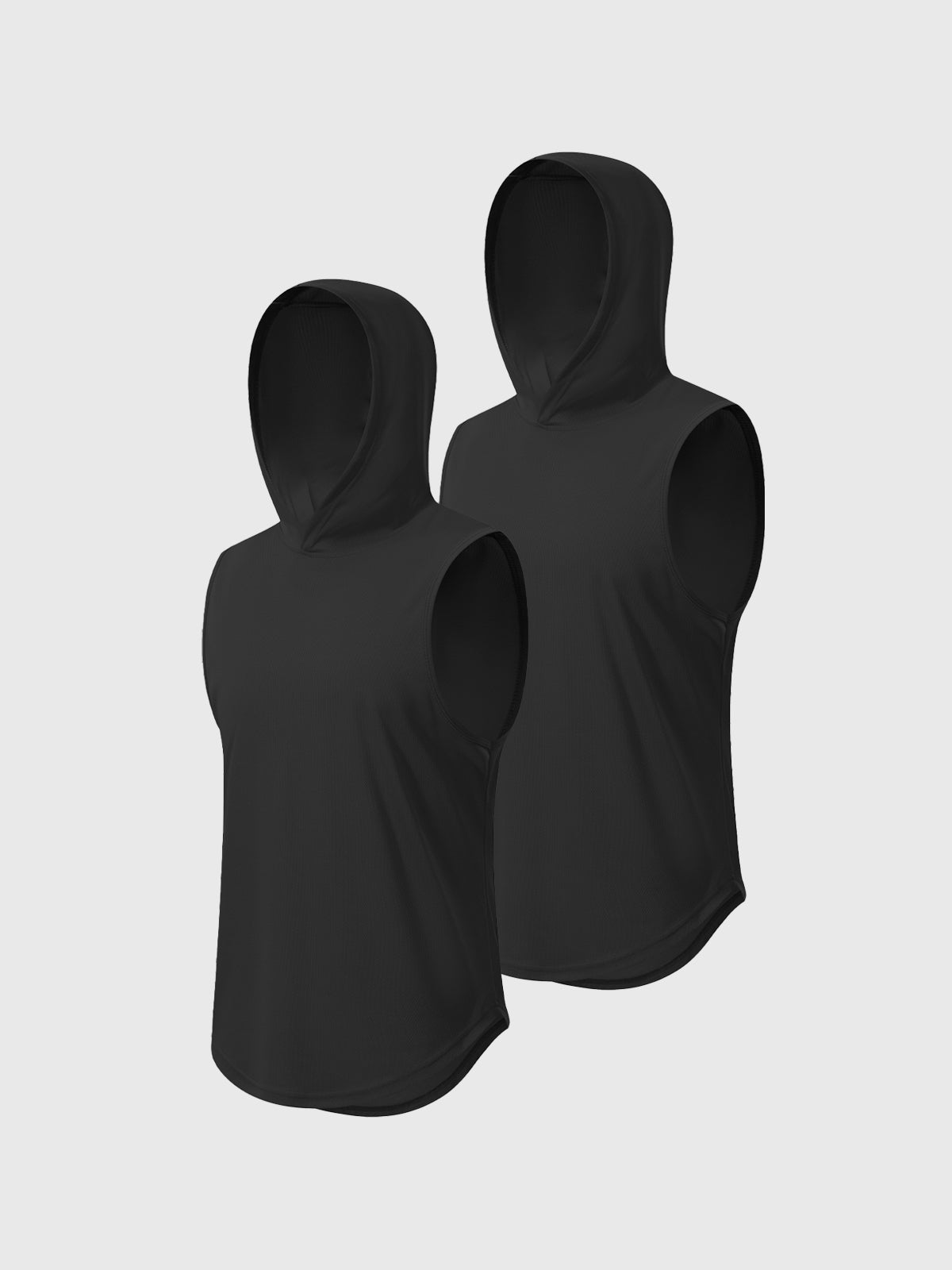 Workout Hooded Tank Curved Hem