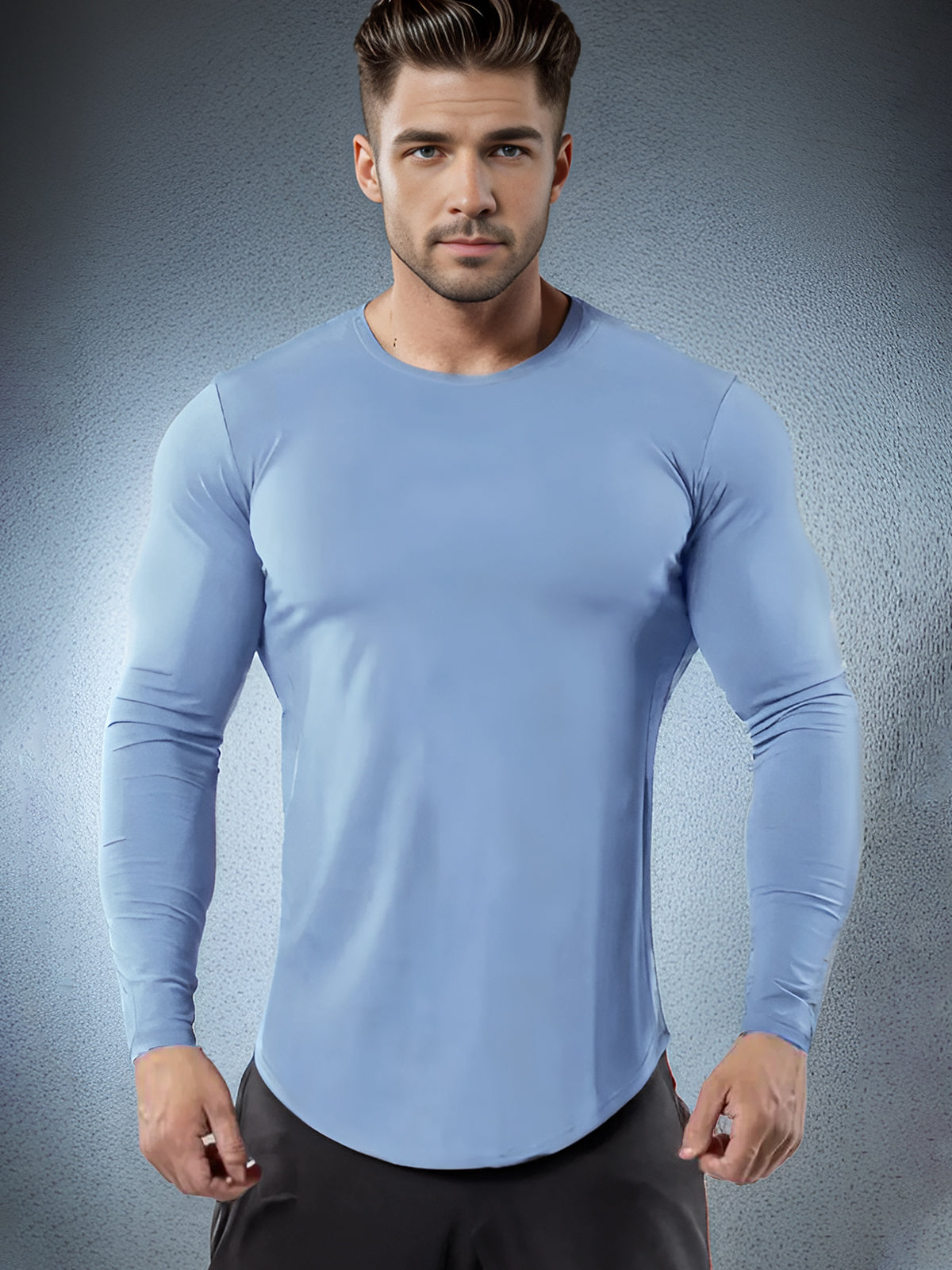 Crewneck Muscle Fit Long Sleeves T-shirt Baselayer