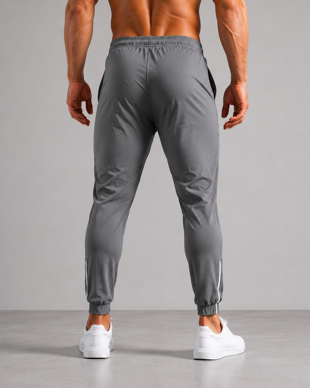 Men’s Lightweight Quick Dry Jogger Pants with Zipper Ankles