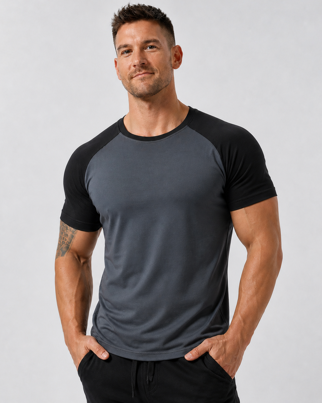 Men’s Muscle Fit Raglan Performance Training T-Shirt