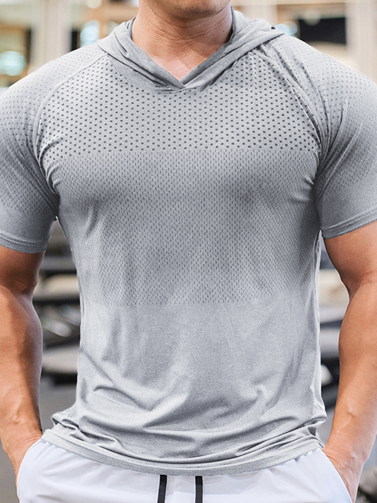 Men's Core Hooded Performance Shirt-Short Sleeve