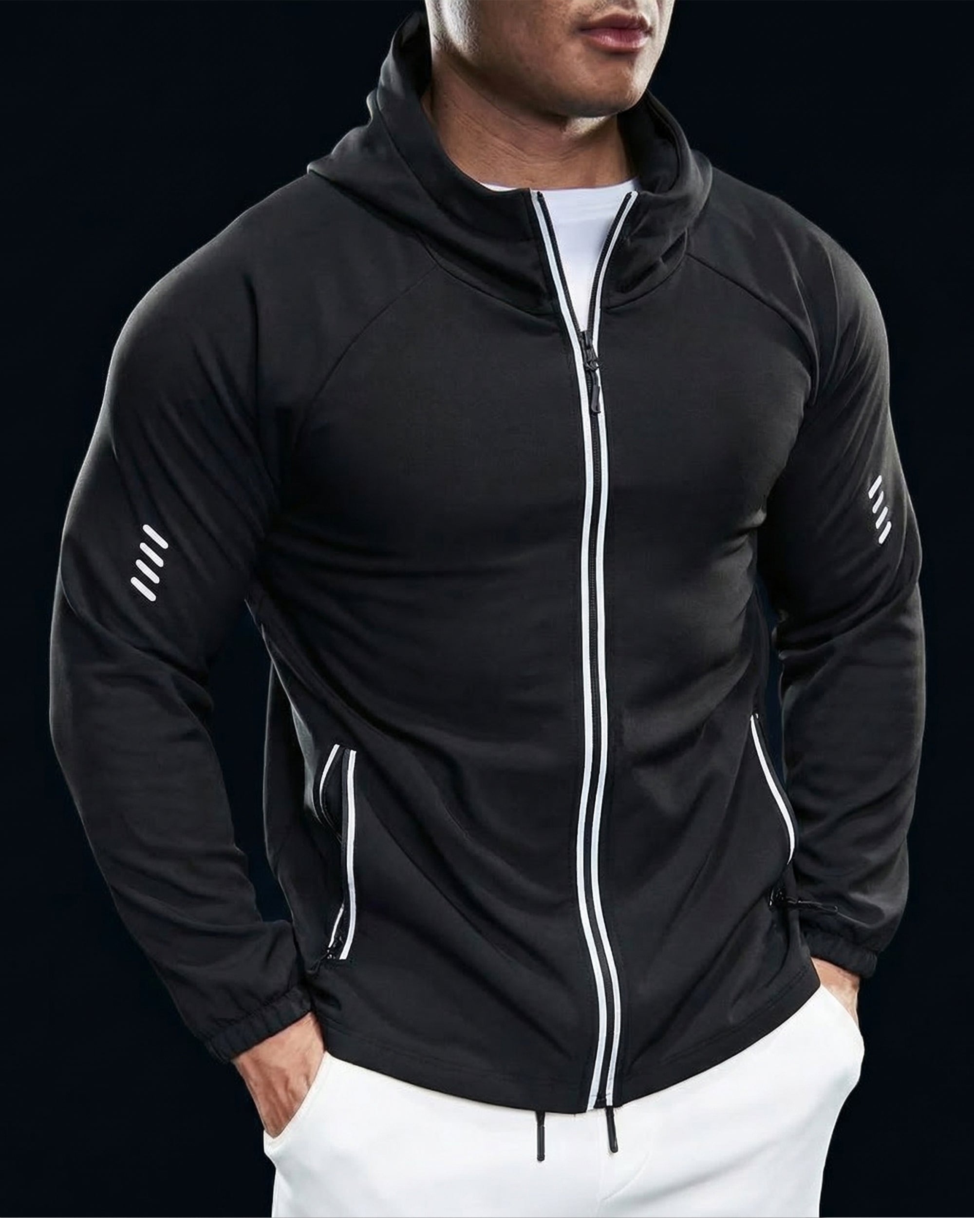 Wind Resistance Fleece Soft Shell Hooded Jacket