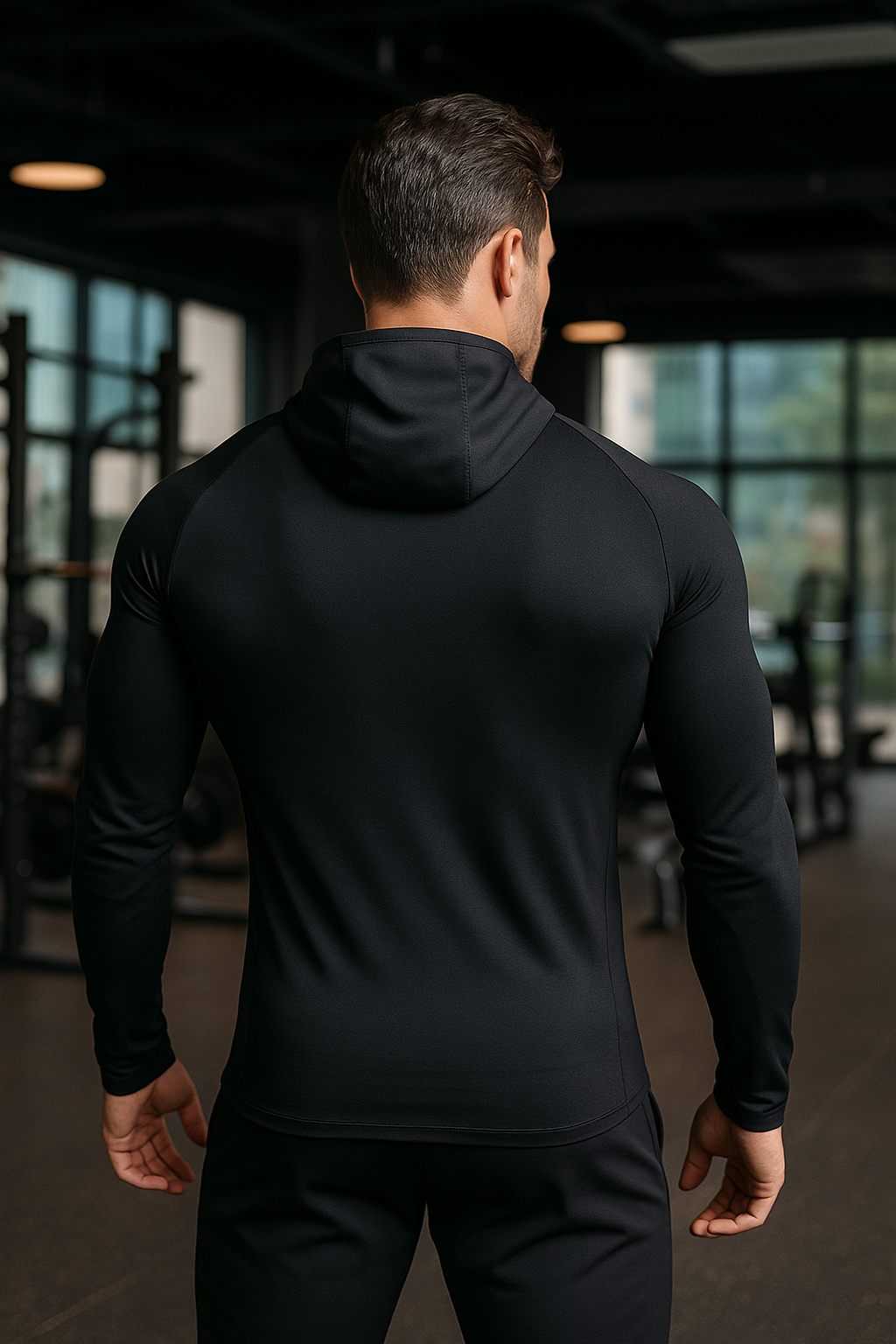 Men’s Long-Sleeve Hooded Active T-Shirt