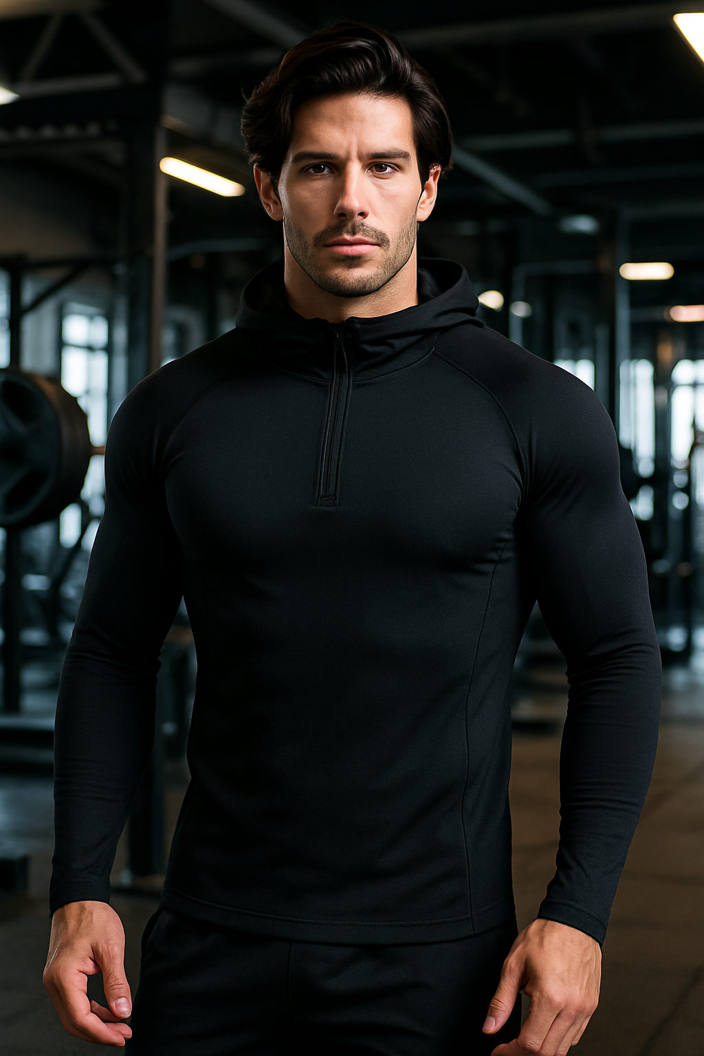 Men’s Long-Sleeve Hooded Active T-Shirt