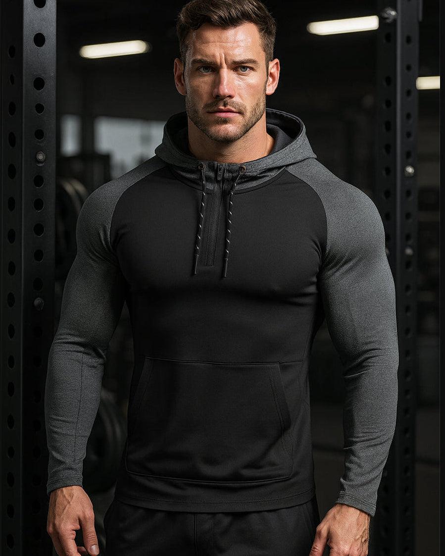 Men’s Long-Sleeve Hooded Active Top