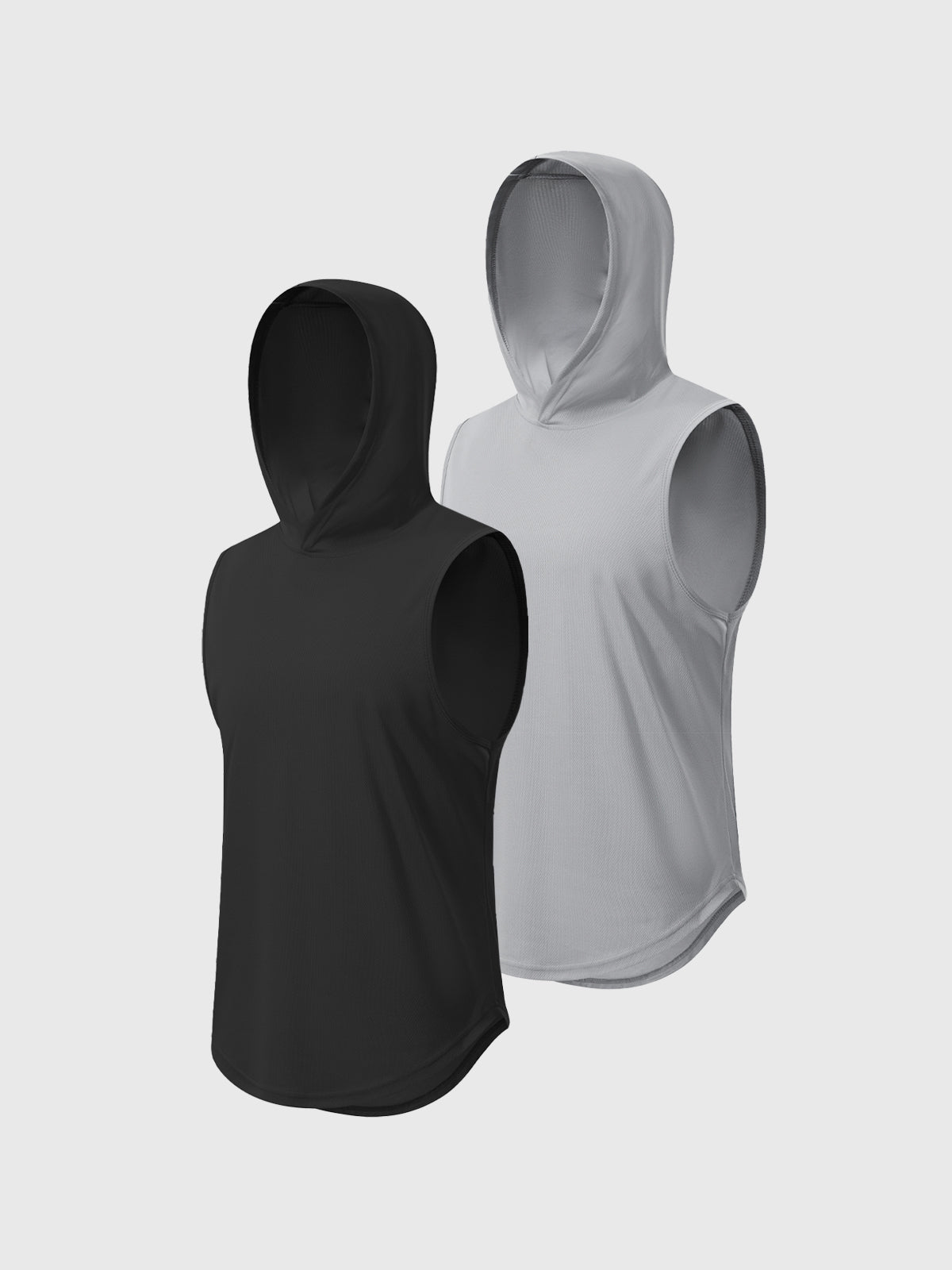 Workout Hooded Tank Curved Hem