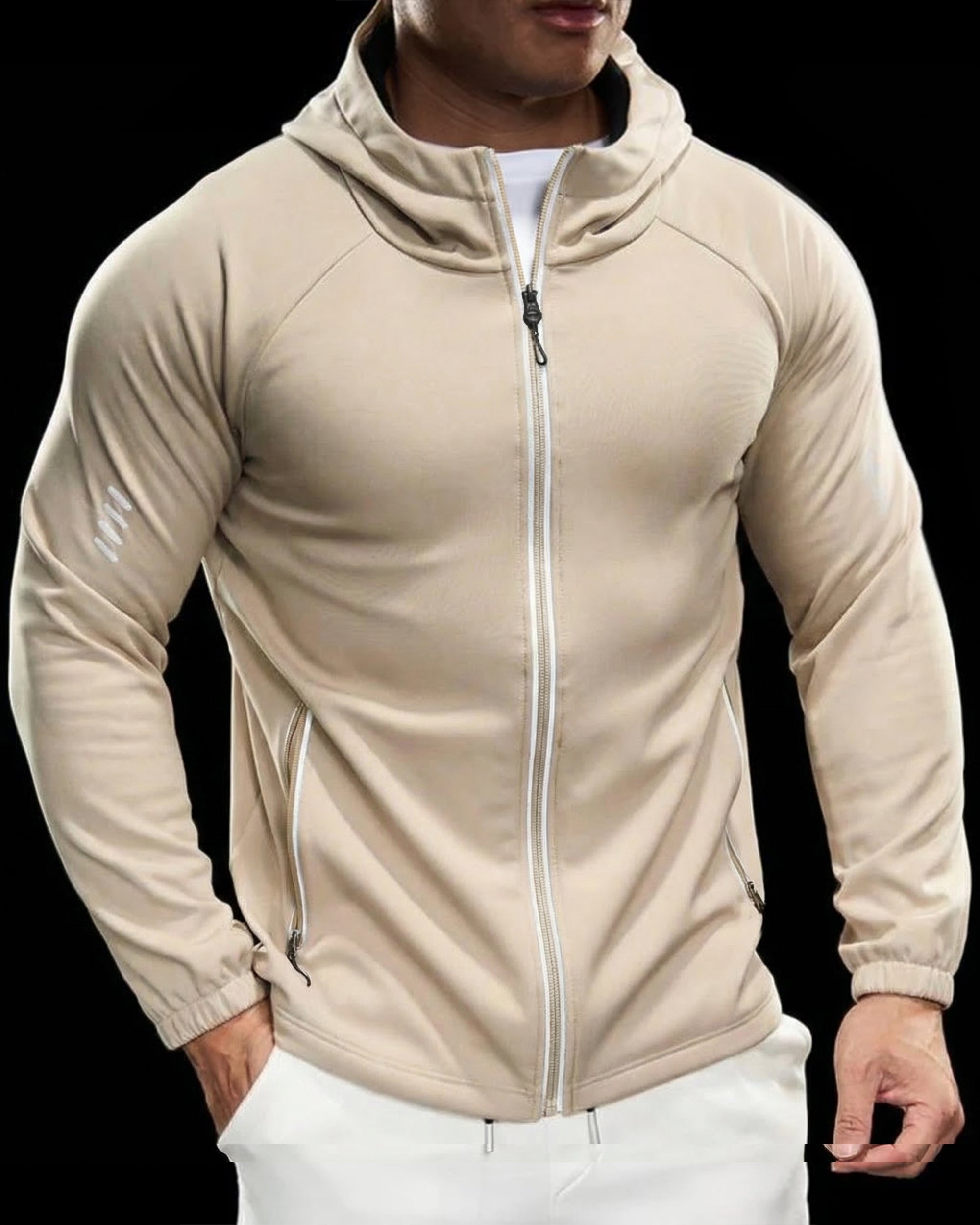 Wind Resistance Fleece Soft Shell Hooded Jacket
