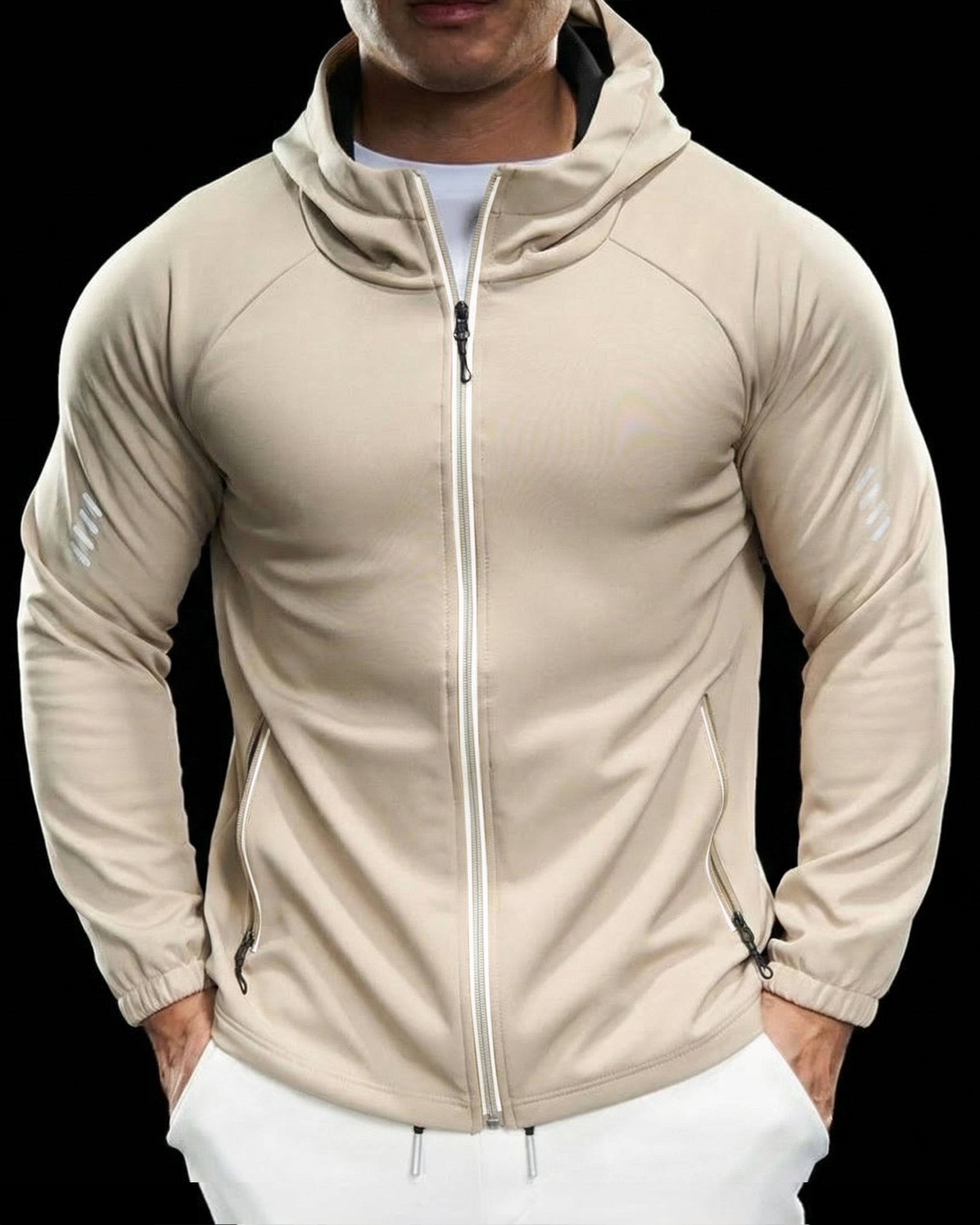 Wind Resistance Fleece Soft Shell Hooded Jacket
