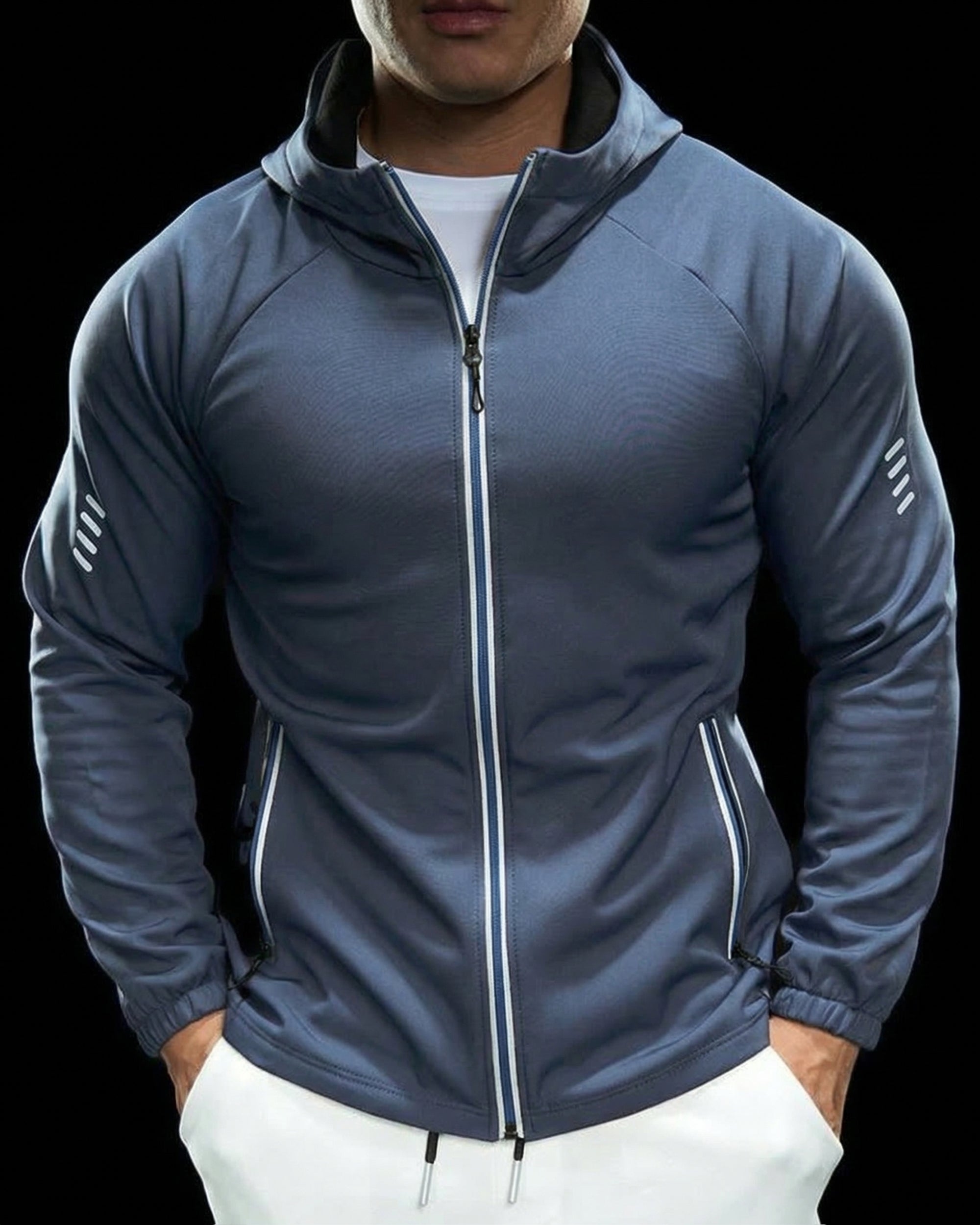 Wind Resistance Fleece Soft Shell Hooded Jacket
