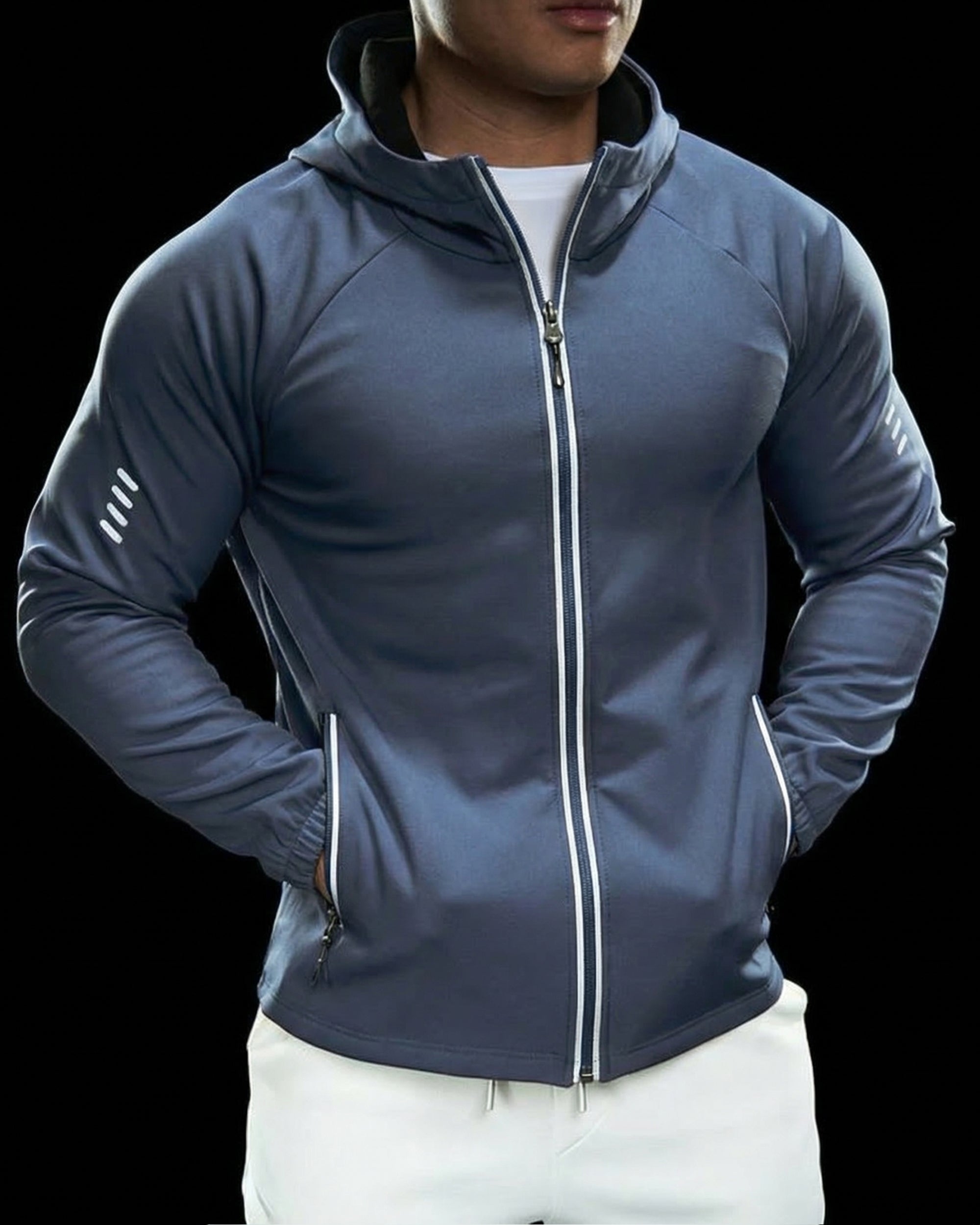 Wind Resistance Fleece Soft Shell Hooded Jacket