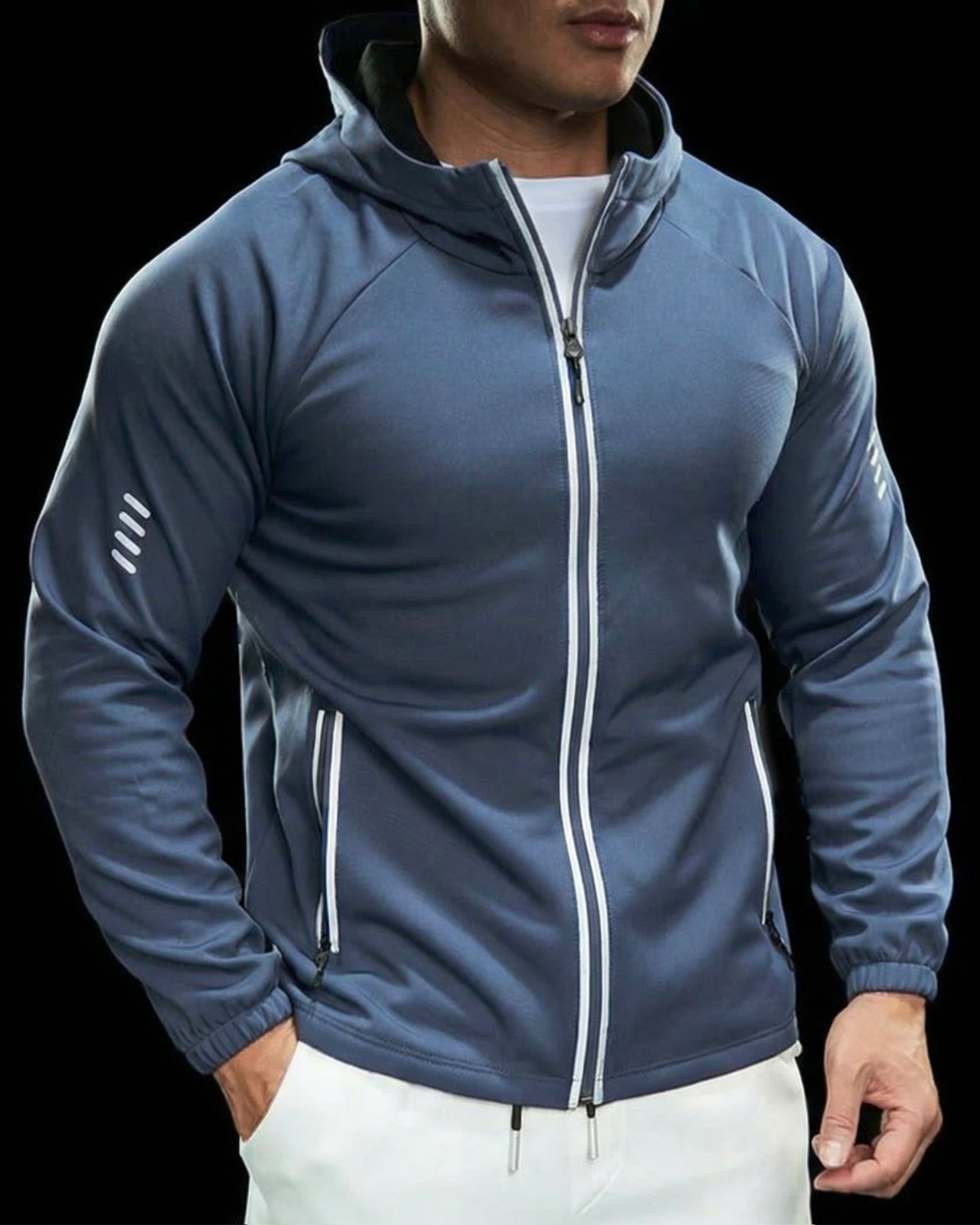 Wind Resistance Fleece Soft Shell Hooded Jacket