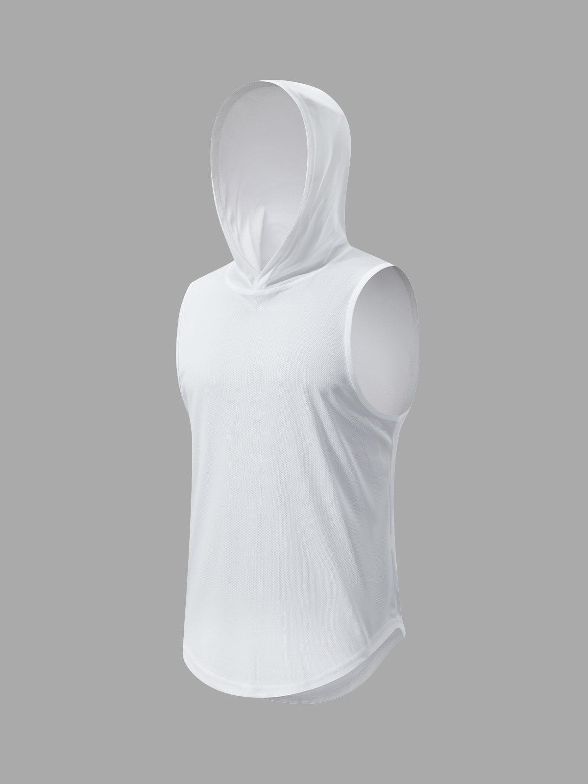 Workout Hooded Tank Curved Hem