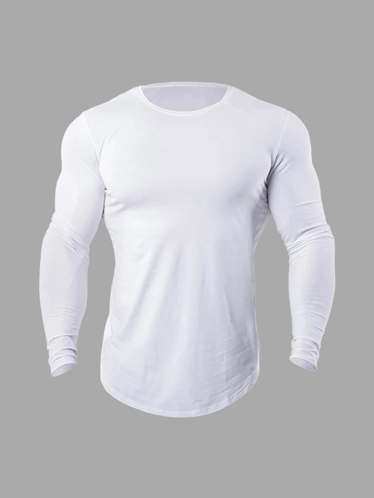 Crewneck Muscle Fit Long Sleeves T-shirt Baselayer