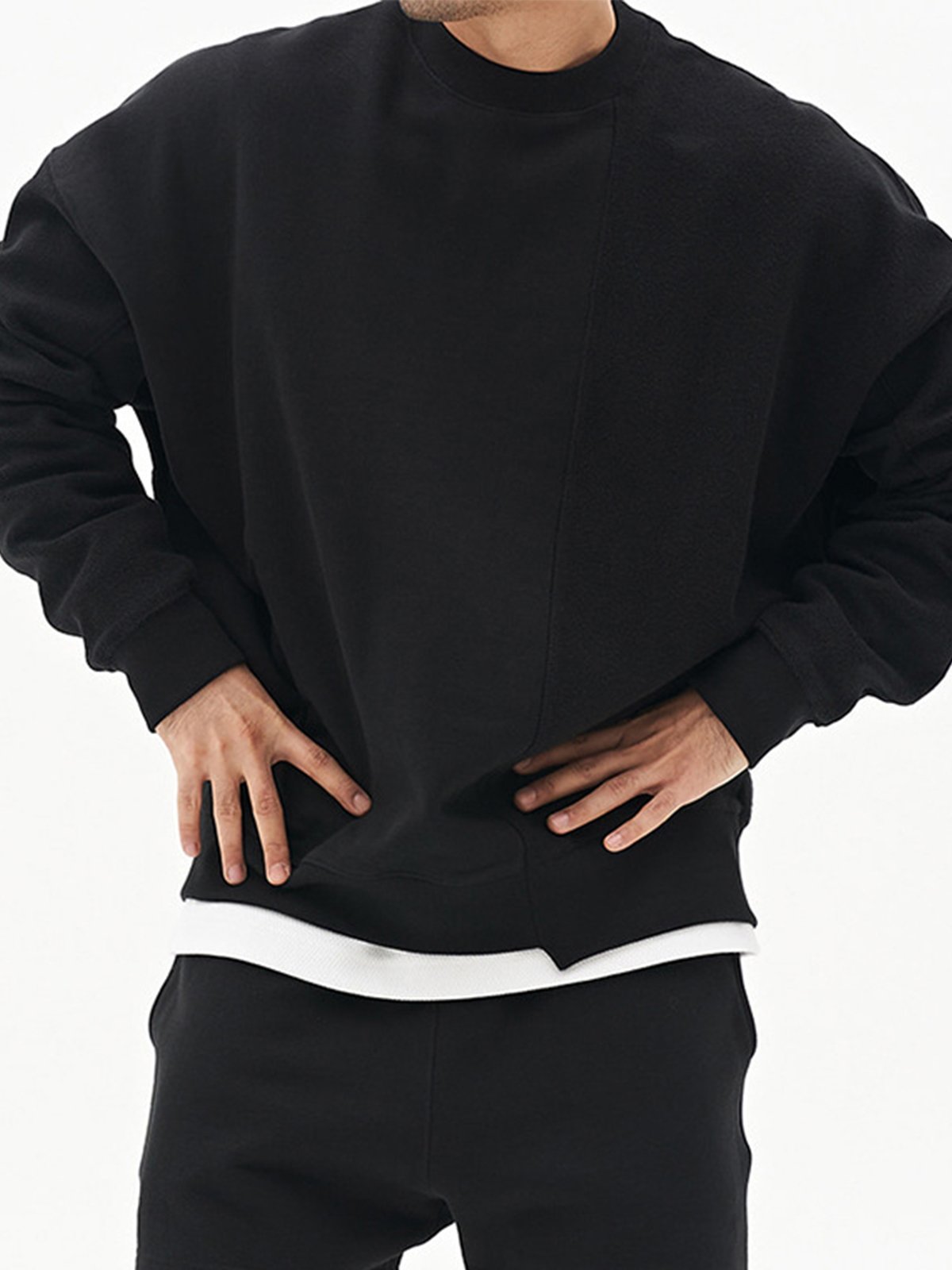 Essential Patchwork Crew Sweatshirt