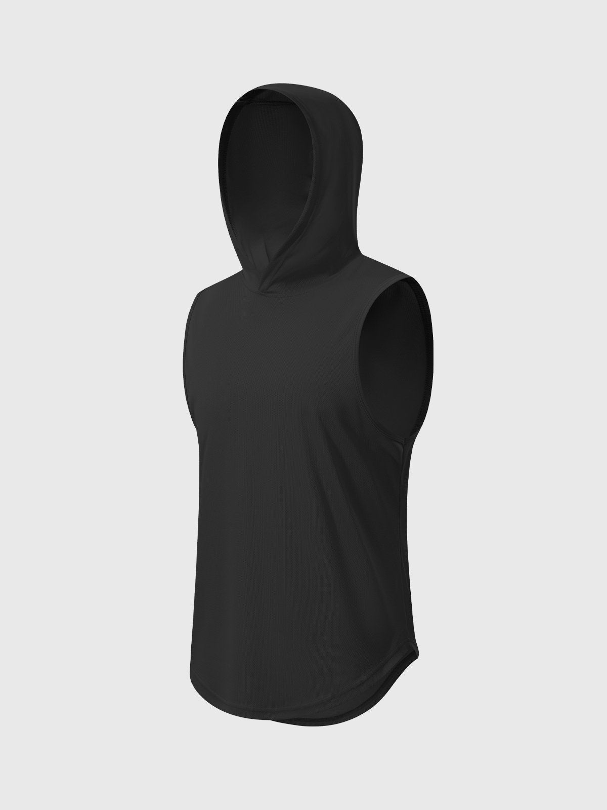 Workout Hooded Tank Curved Hem