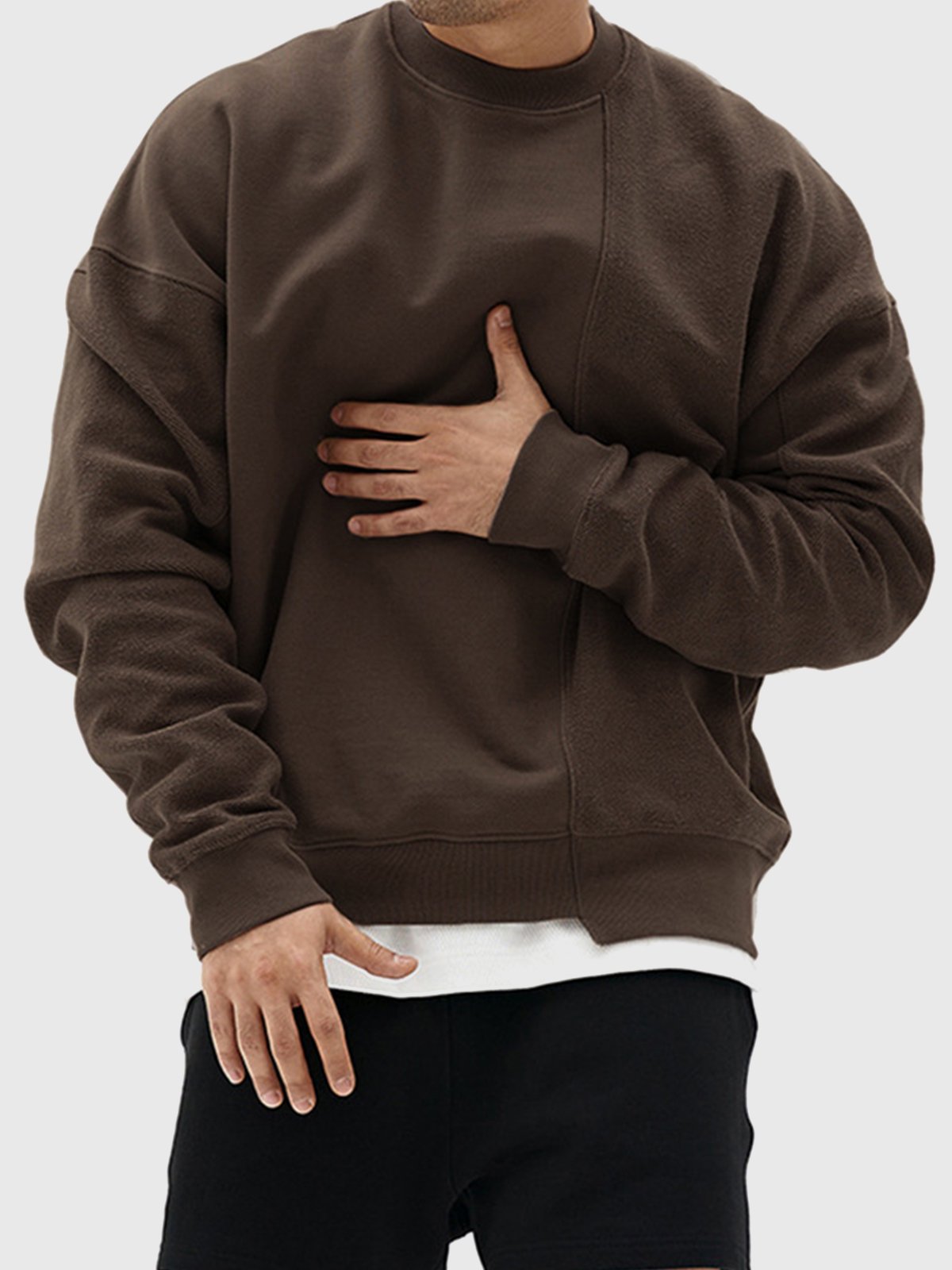 Essential Patchwork Crew Sweatshirt