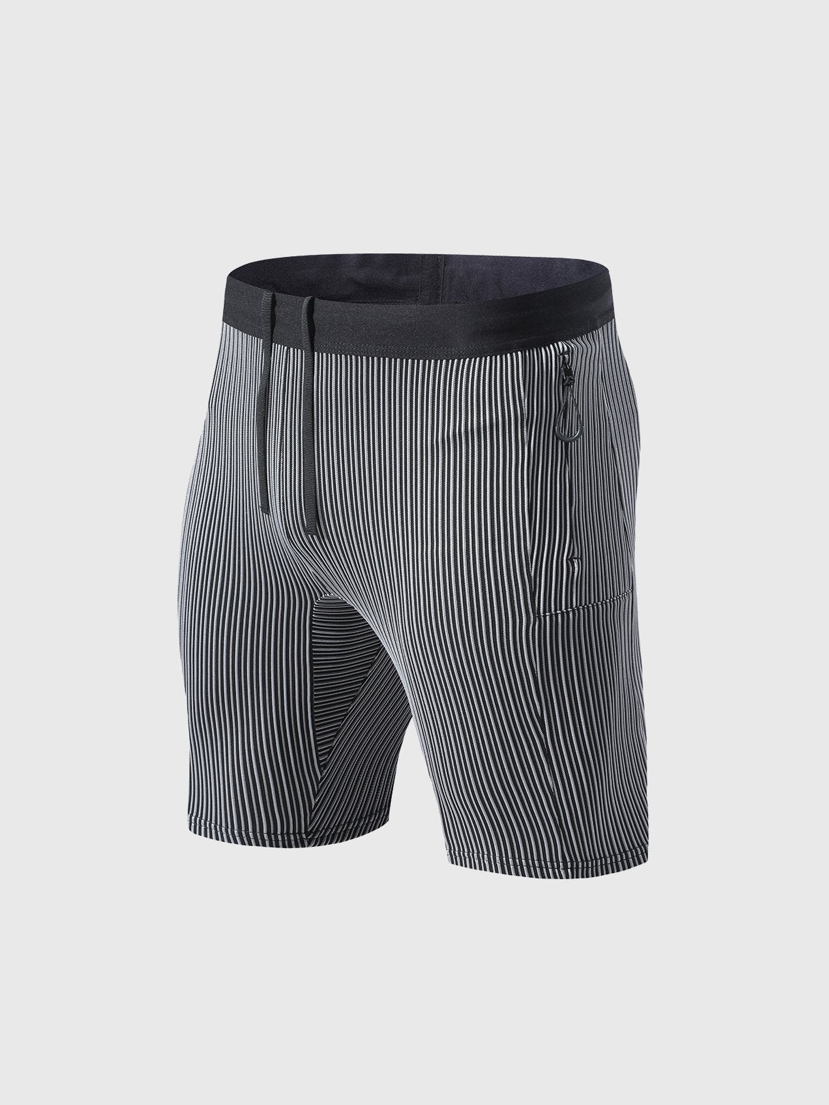 8" Pro Compression Lined Running Shorts with Zip Pockets