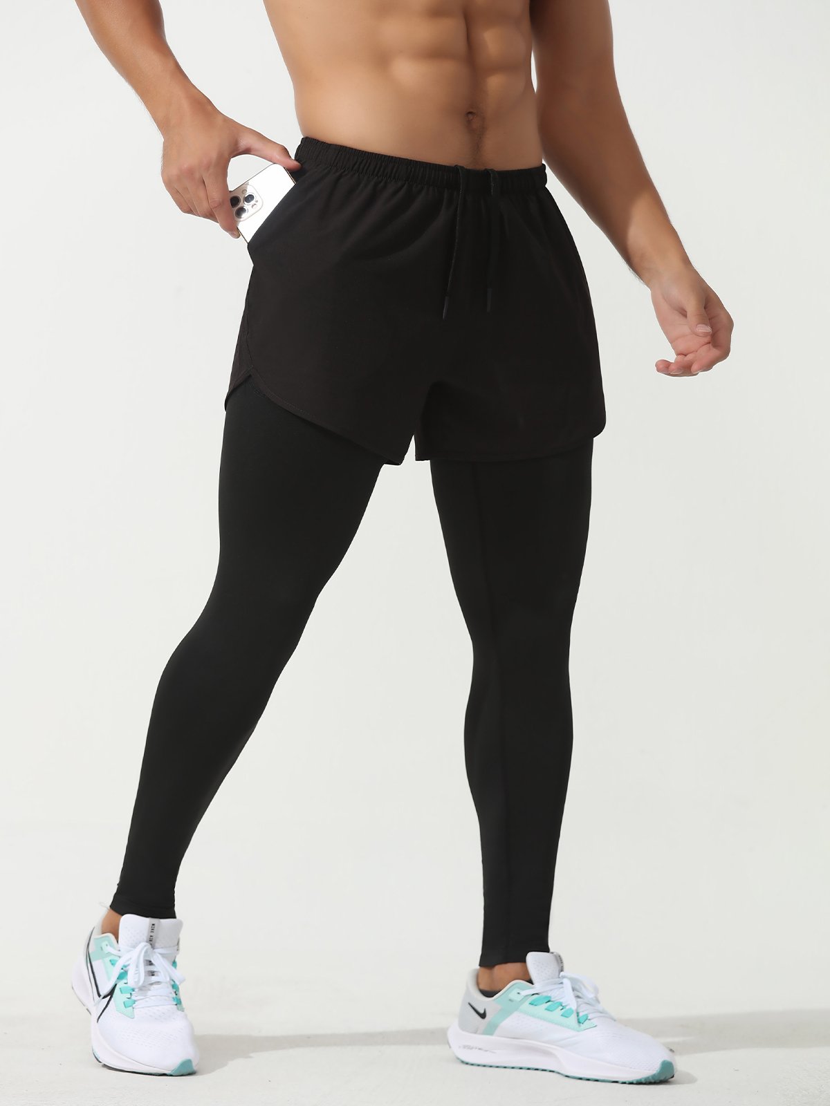 Interval Workout Pant 2 in 1 Compression Tight + Short Combo