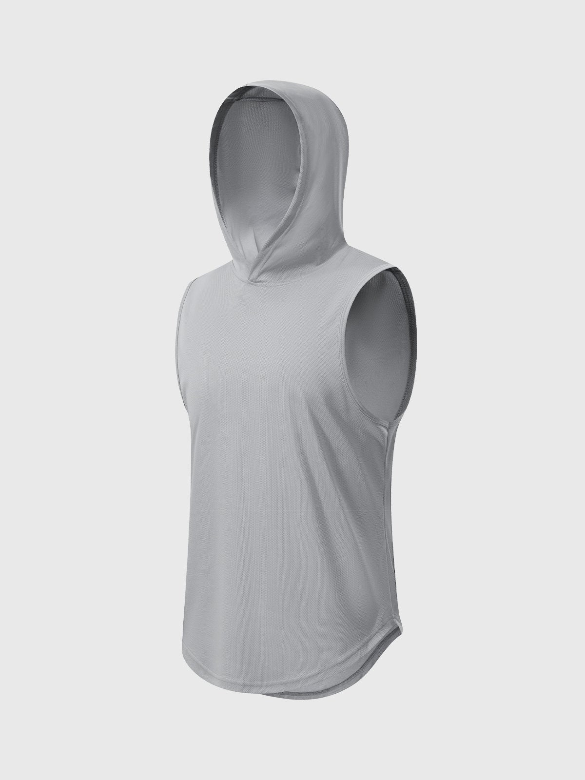 Workout Hooded Tank Curved Hem