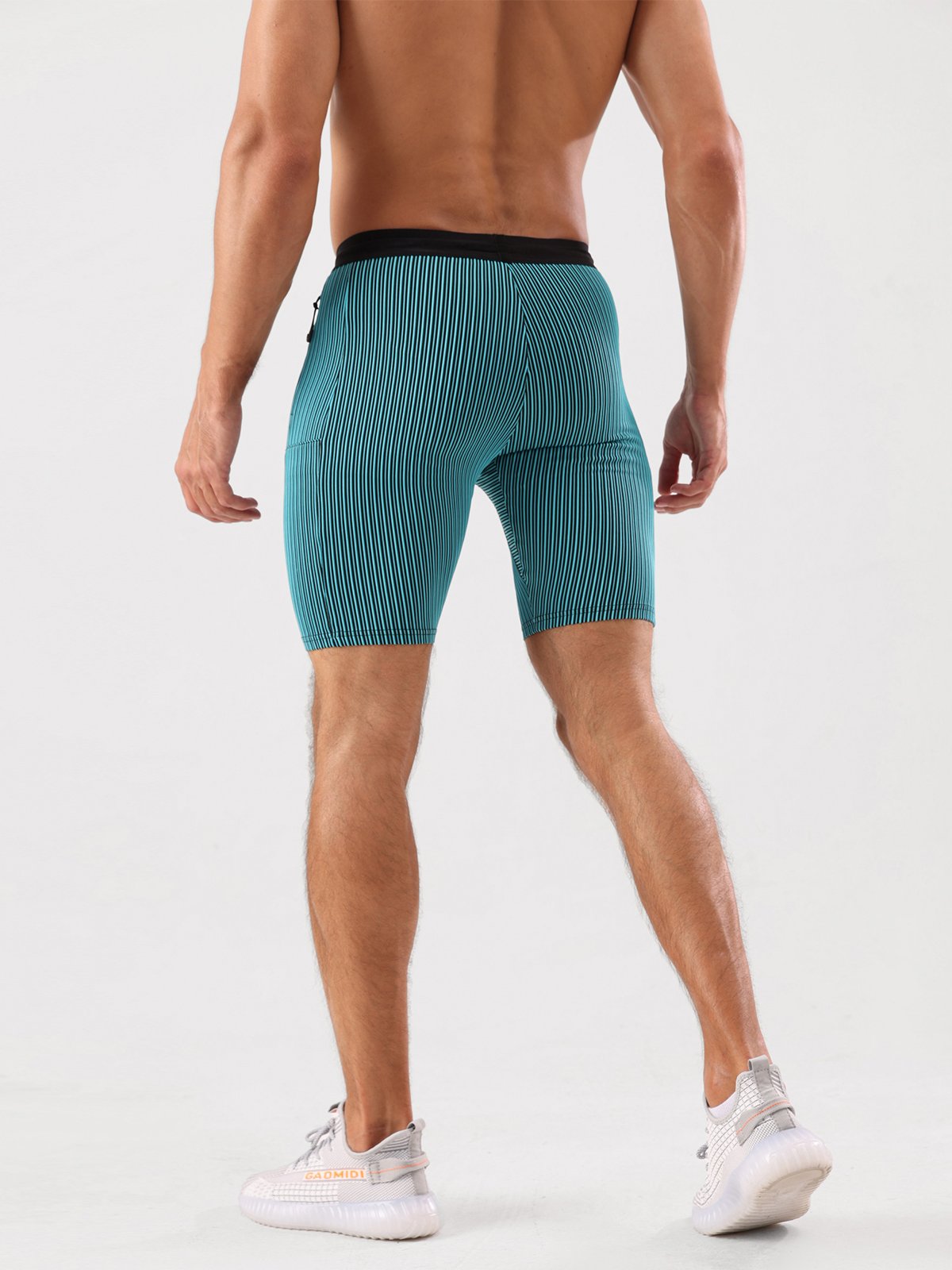 8" Pro Compression Lined Running Shorts with Zip Pockets