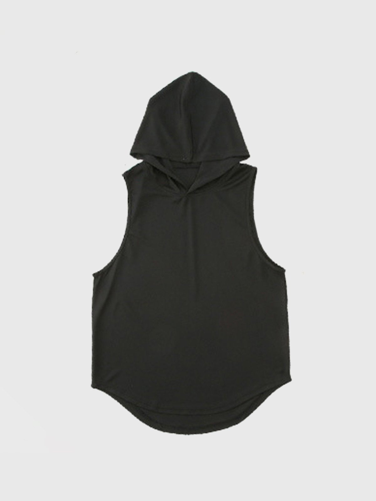 Workout Hooded Tank Curved Hem