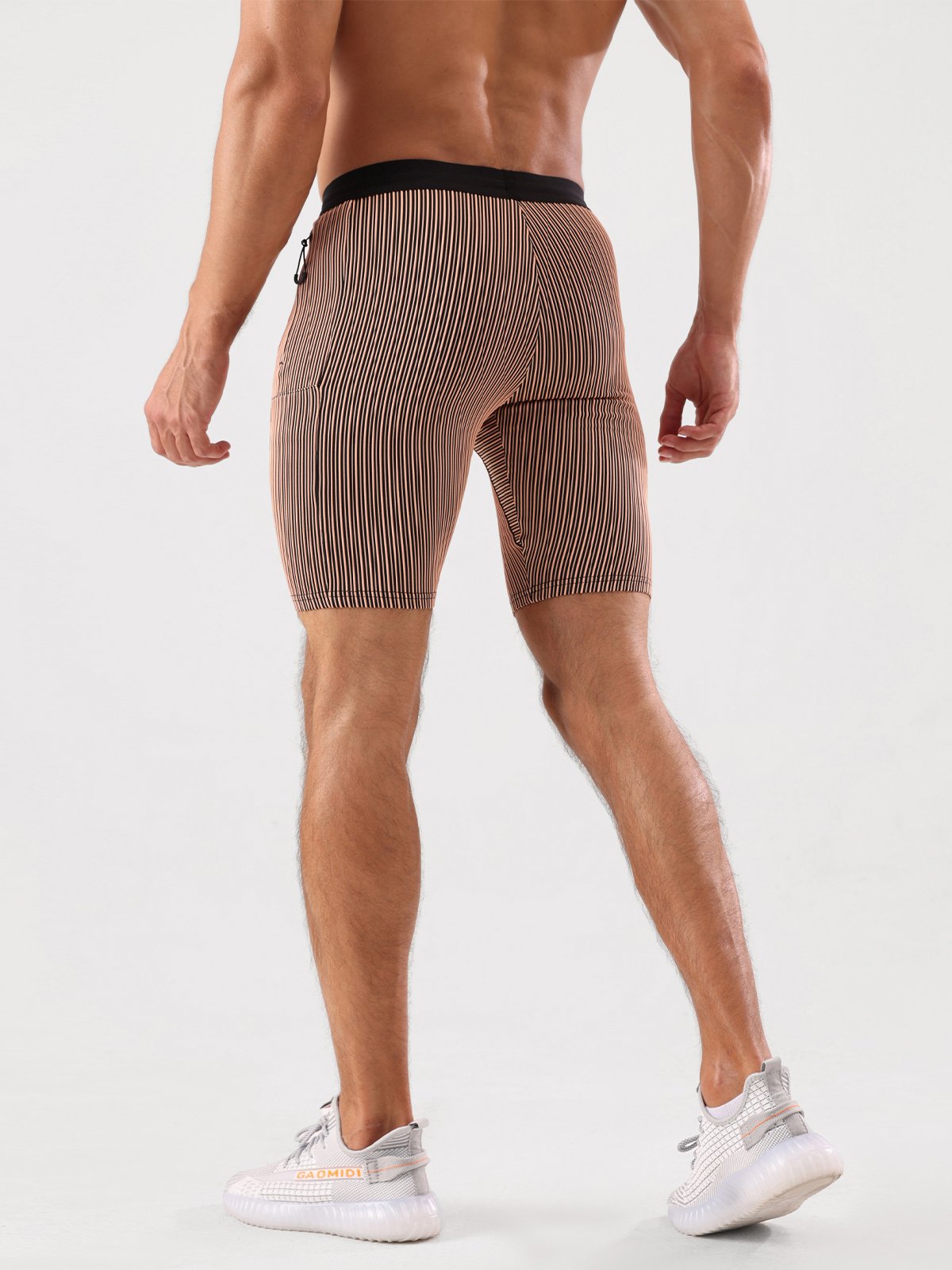 8" Pro Compression Lined Running Shorts with Zip Pockets