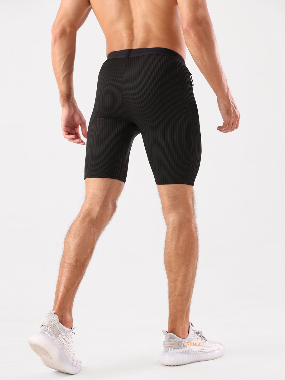 8" Pro Compression Lined Running Shorts with Zip Pockets