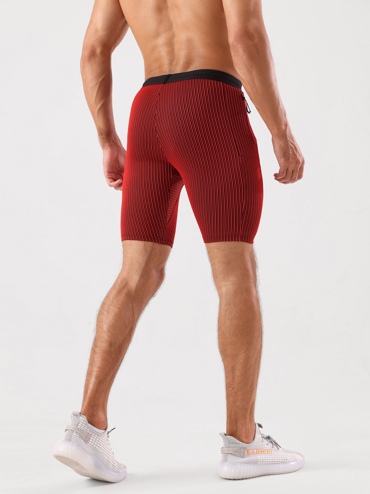 8" Pro Compression Lined Running Shorts with Zip Pockets