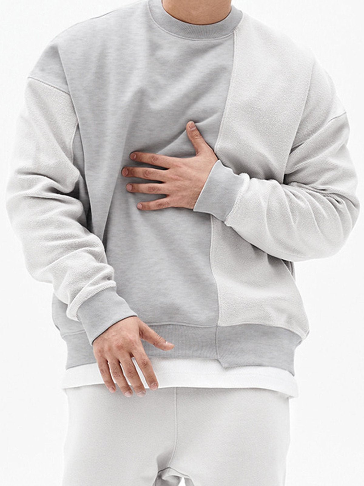 Essential Patchwork Crew Sweatshirt