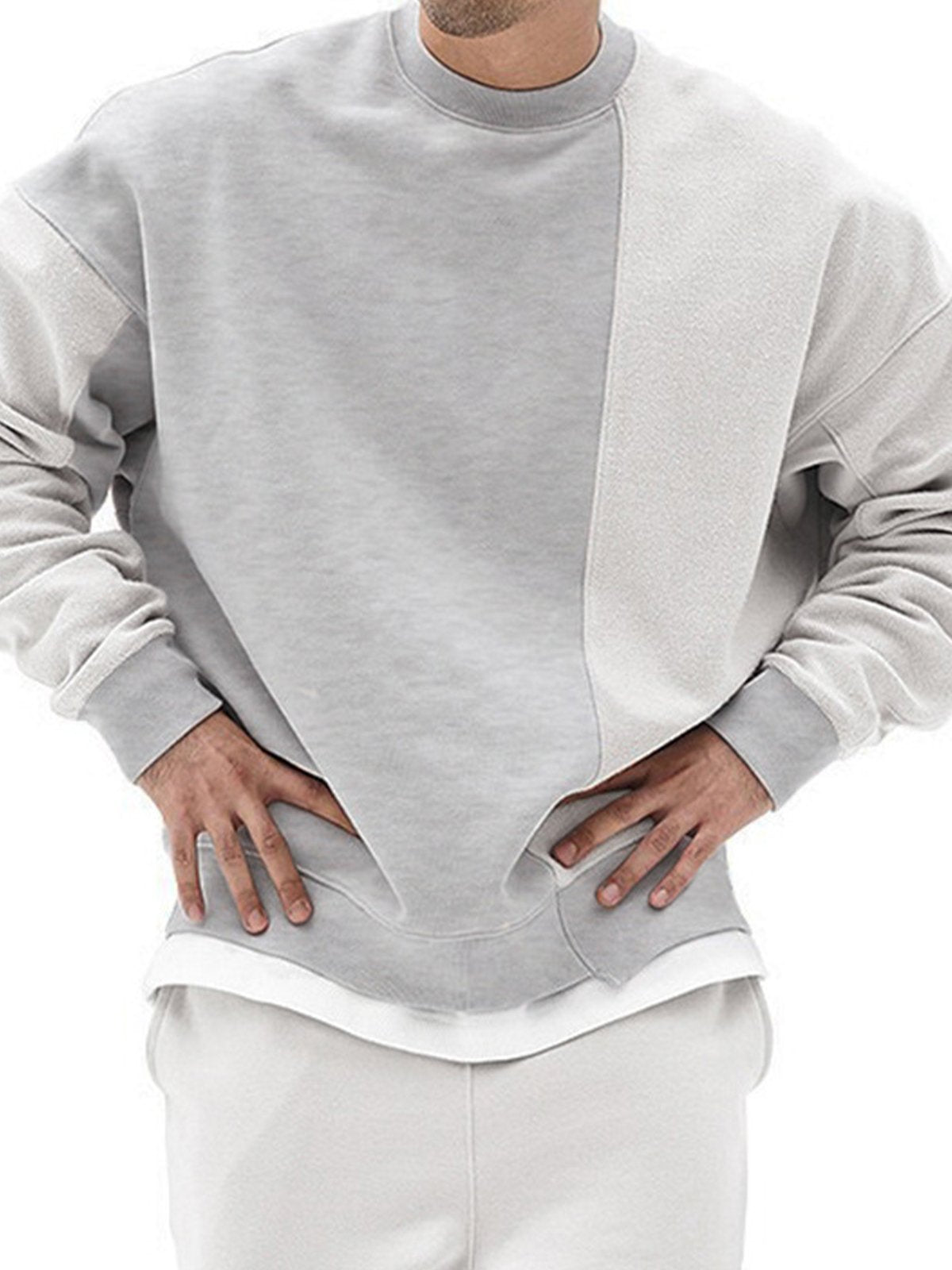 Essential Patchwork Crew Sweatshirt